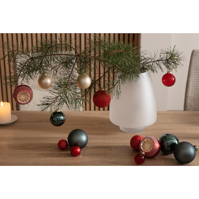my home Weihnachtsbaumkugel »Reflexkugel Béla, Advent, Weihnachtsdeko«,  (Set, 3 St.), Christbaumschmuck aus Glas, Christbaumkugeln, Ø 8 cm | BAUR