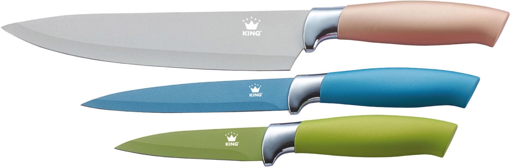 KING Messer-Set "Metallic", (Set, 3 tlg.)