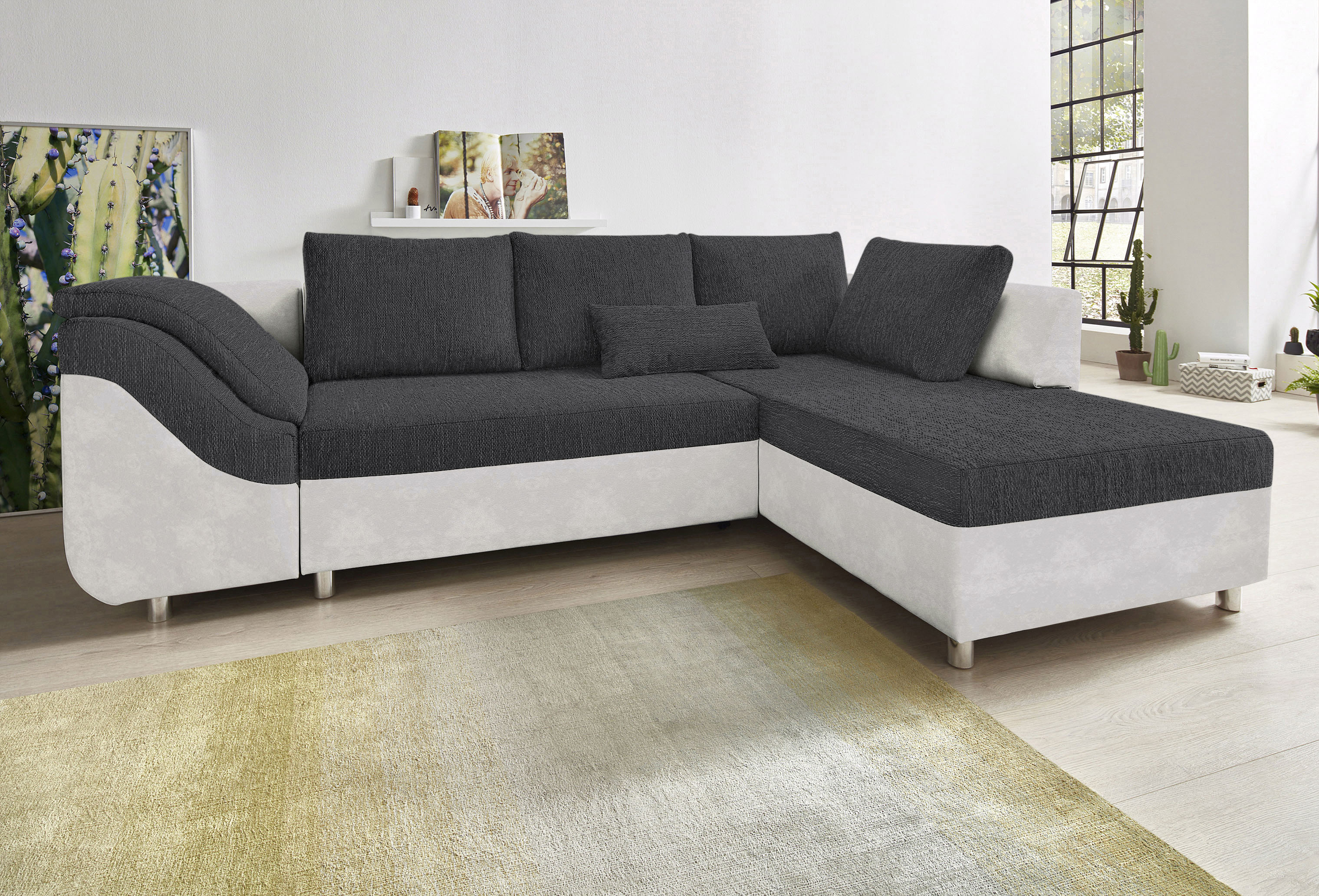 COLLECTION AB Ecksofa "Sally L-Form, B: 256 cm" 1 Zierkissen, optional Schlaffunktion & Bettkasten