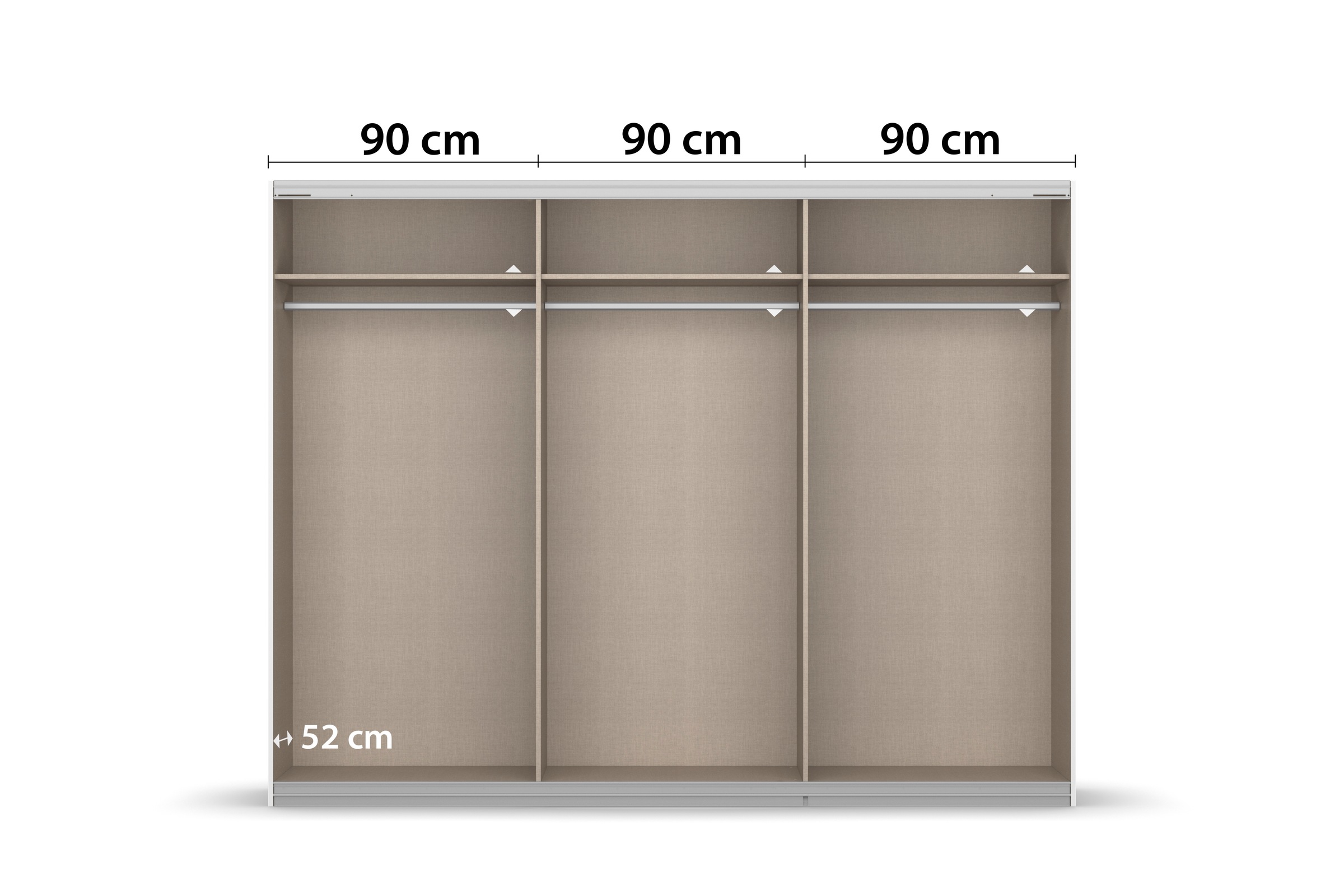 OTTO home Kleiderschrank »Schwebetürenschrank Schrank Garderobe Wäscheschrank BAVENO« in 3 Ausstattungen BASIC/CLASSIC/PREMIUM (mit Soft-Close-Funktion),  in moderner Loft-Optik mit Griffleisten aus Metall MADE IN GERMANY