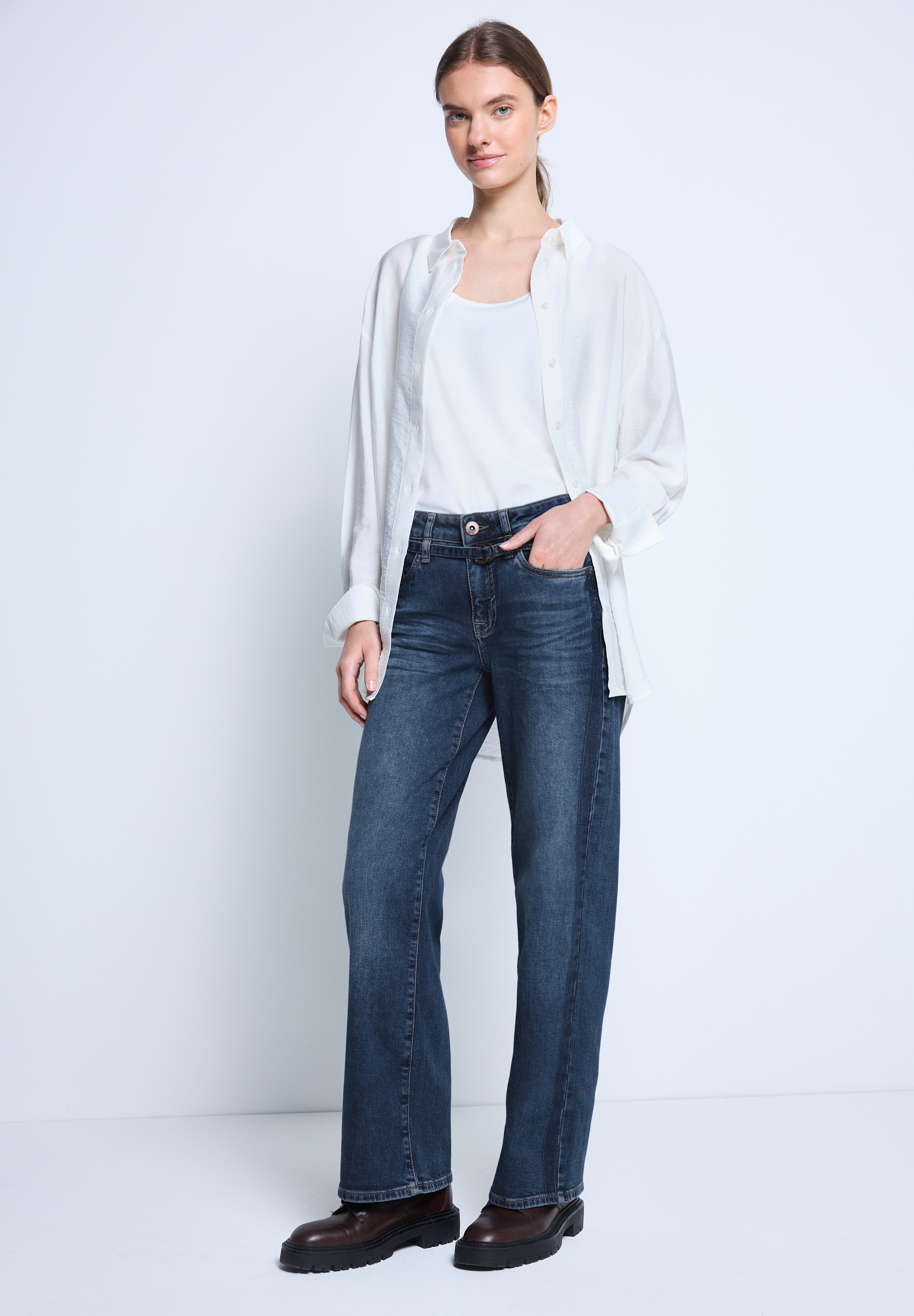 STREET ONE STUDIO Comfort-fit-Jeans aus Baumwolle mit Stretchanteil