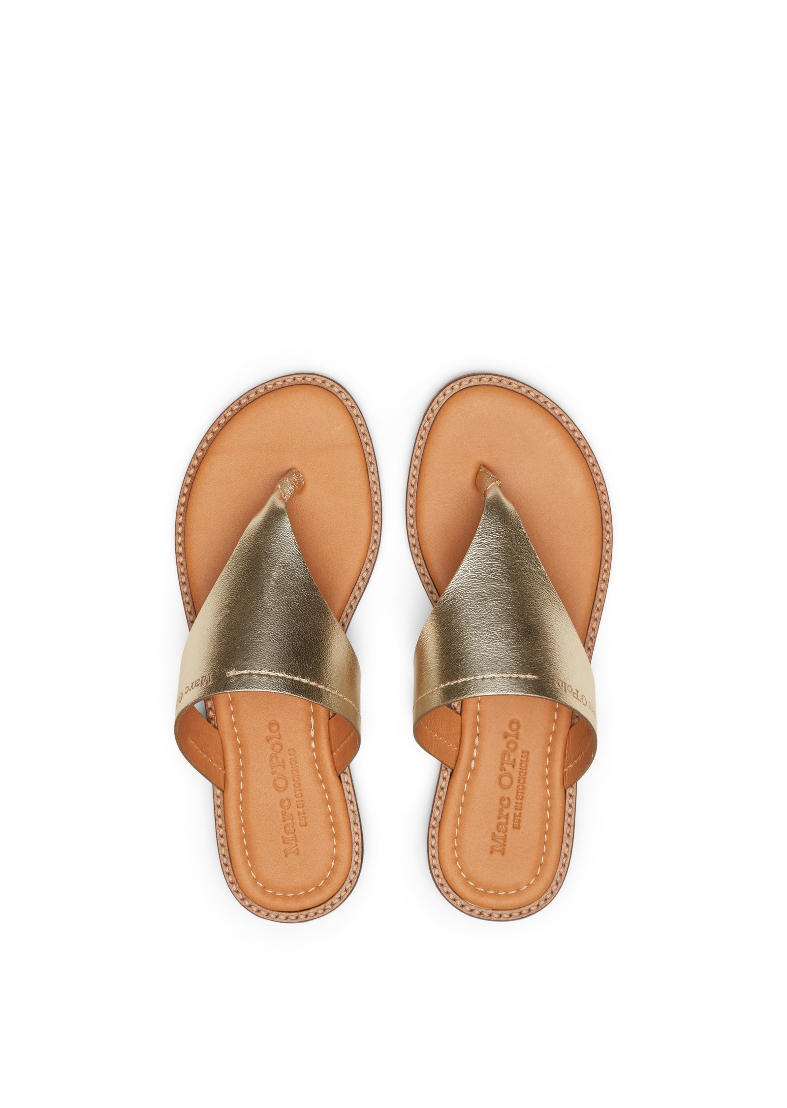 Marc O'Polo Sandale »mit Champagner-Metallic-Glanz«