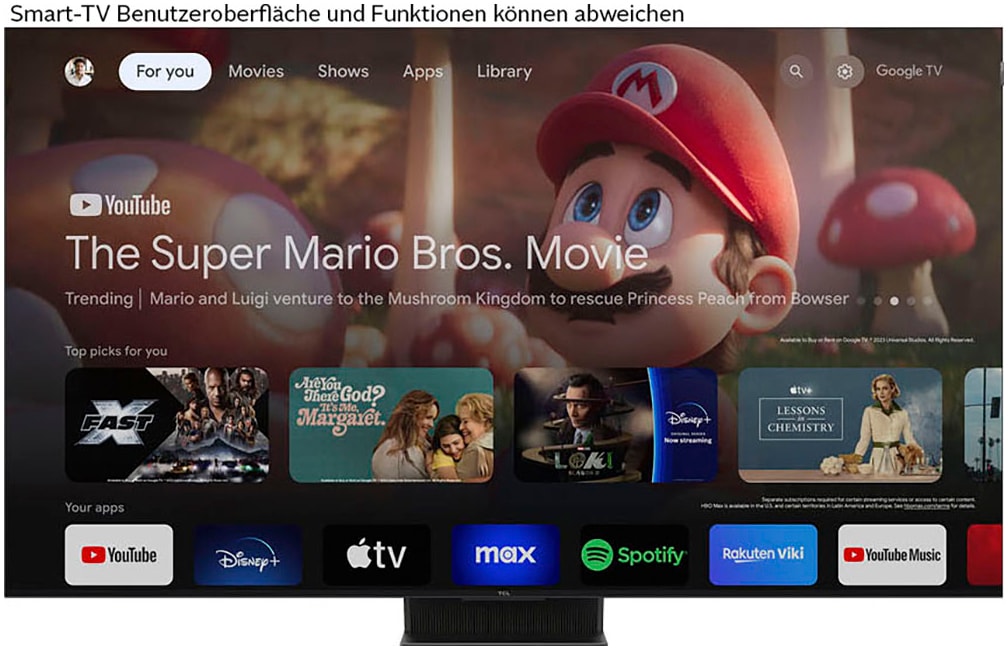 TCL Mini-LED-Fernseher »75Q10BX1«, 4K Ultra HD, Google TV-Smart-TV