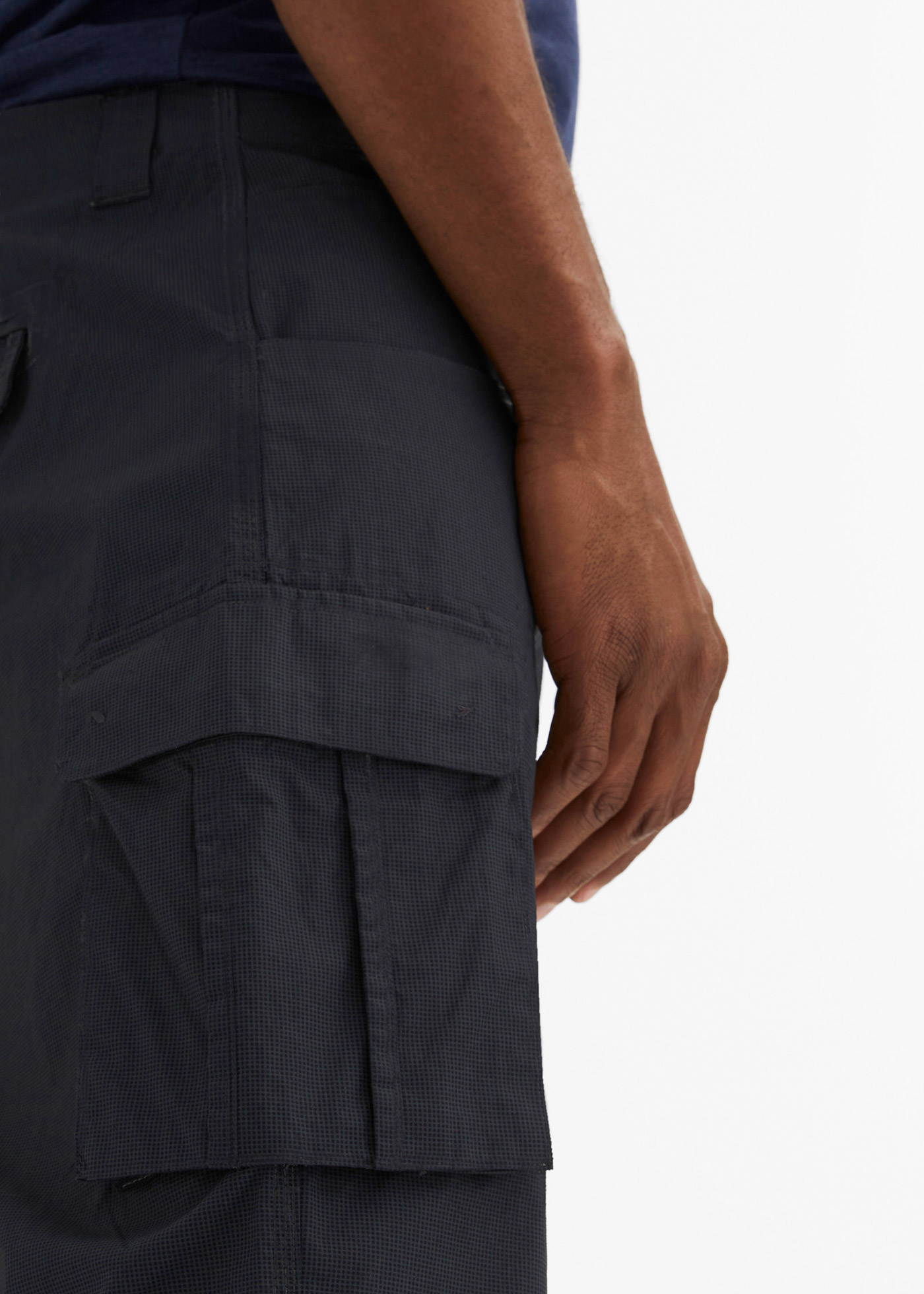 Thumbnail - bonprix Cargobermudas aus Baumwolle, Relaxed Fit, mit Minimalmuster, im Casual Stil