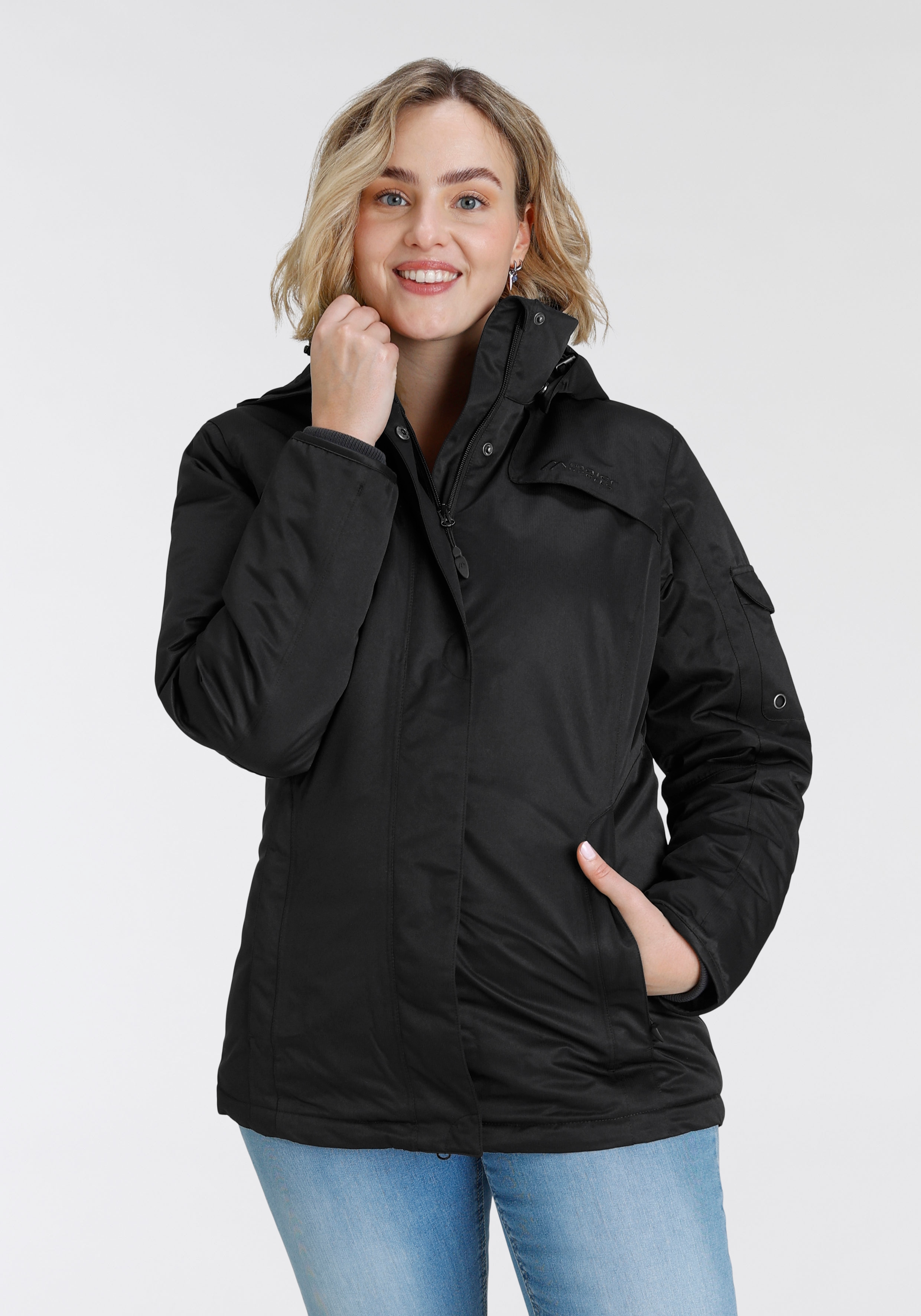 Maier Sports Winterjacke "TAMI" mit Kapuze mit verdecktem Reißverschluss, wasserdicht, winddicht, atmungsaktiv
