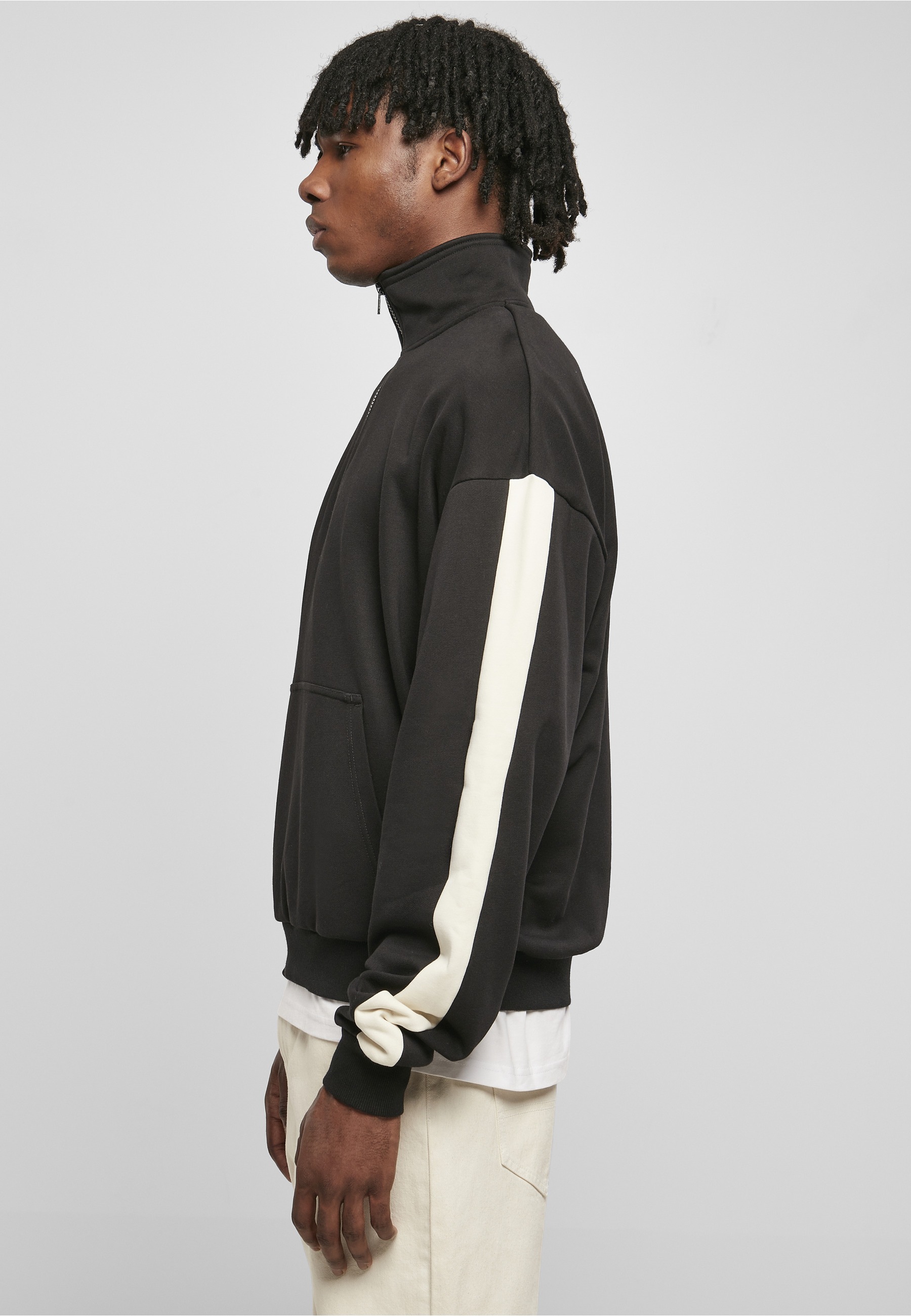 URBAN CLASSICS Sweater »Urban Classics Herren Striped Troyer«, 1 Stk.
