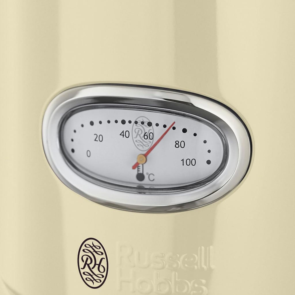 RUSSELL HOBBS Wasserkocher »WK 21672-70 Retro Vintage Cream«, 1,7 l, 2400 W