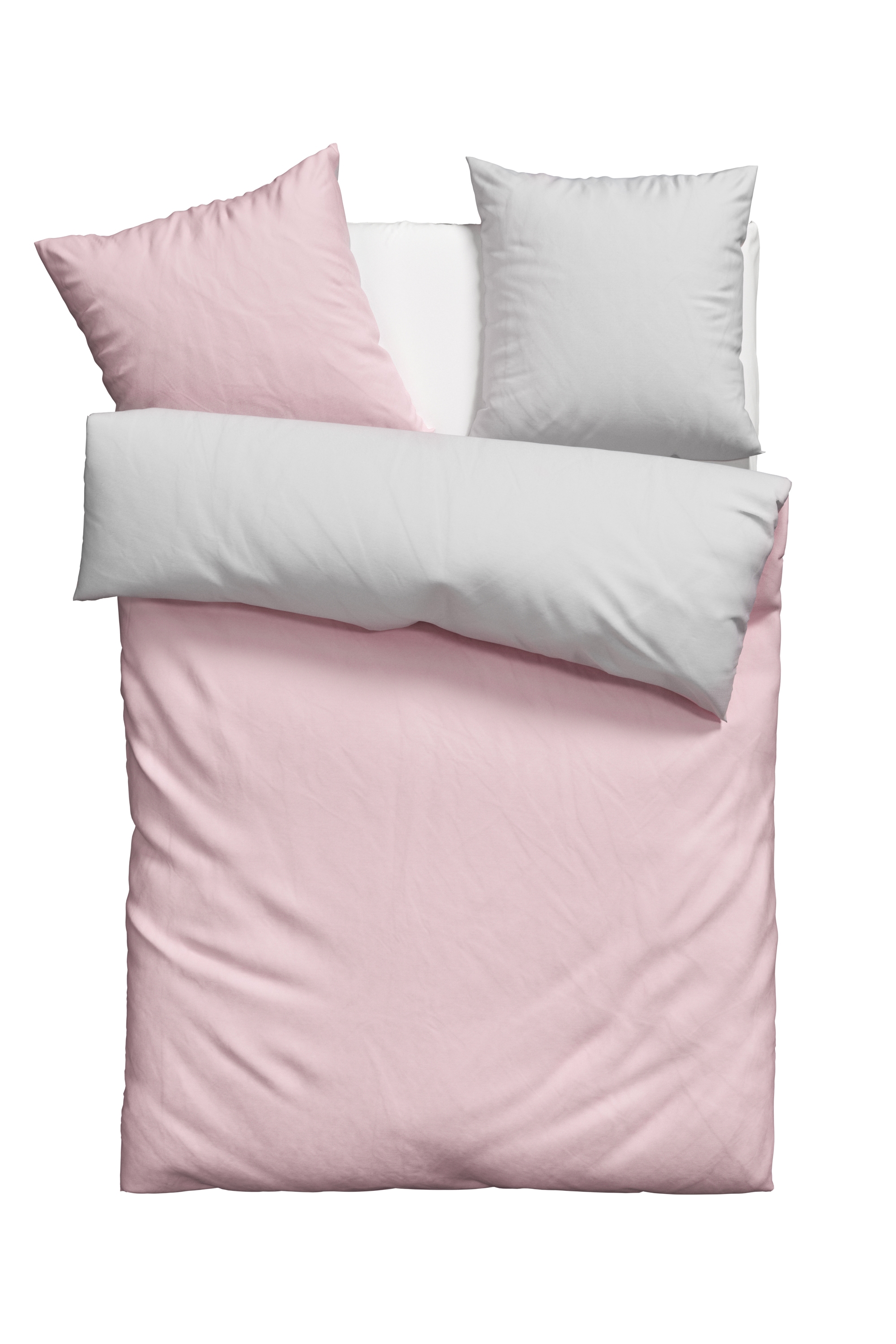 Bettwäsche MY HOME, rosa, Microfaser, Obermaterial: 100% Polyester, Bettwäsche, "Desner2", Premium Qualität, sehr weich, uni, ab 135x200 cm