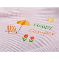 Kneer Wohndecke »Happy Camper«, aus Waffelpiqué mit Stickerei, auch als Tagesdecke einsetzbar