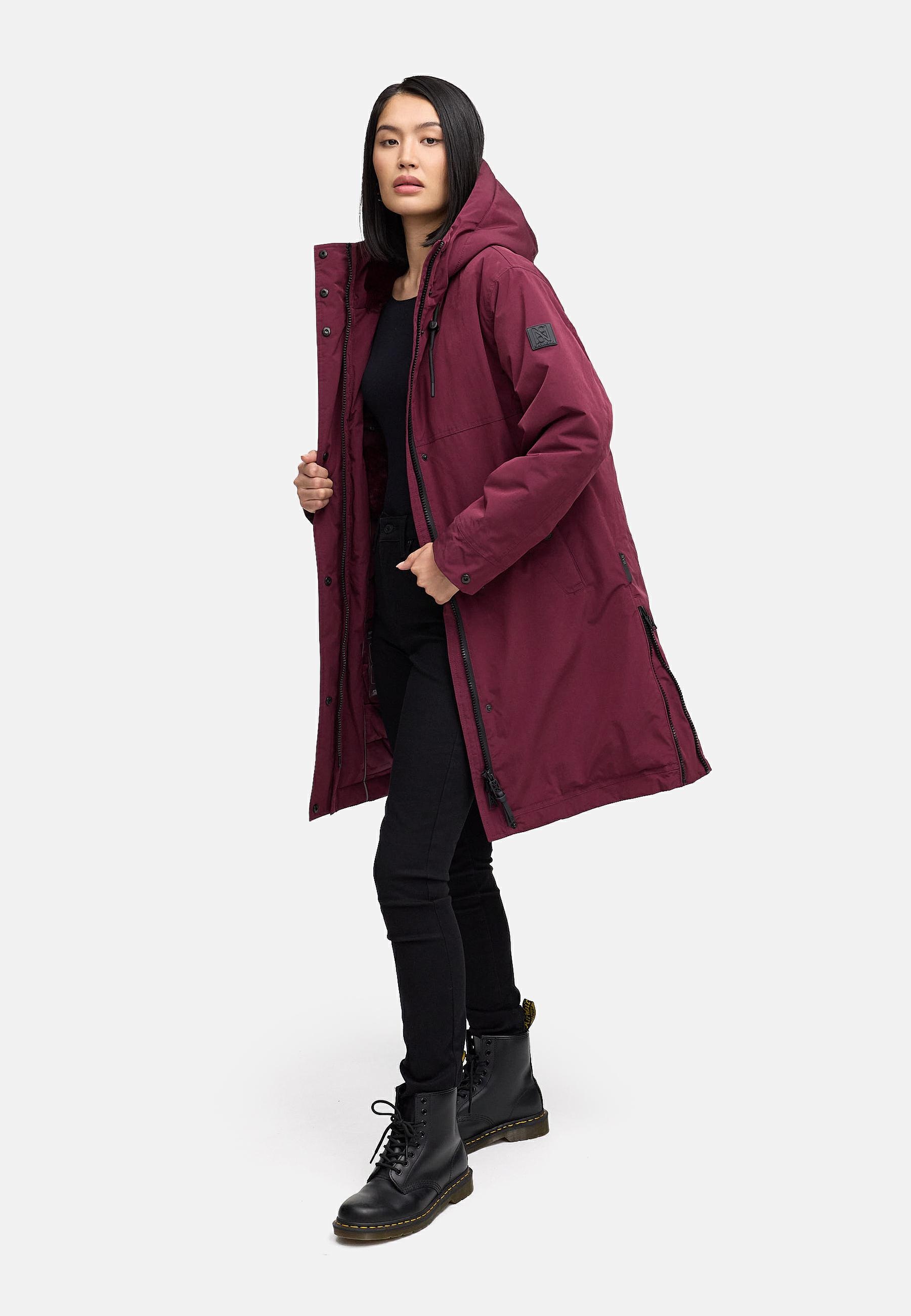 Navahoo Wintermantel »Hageltanz 14« Warmer Damen Kurzmantel mit Kapuze