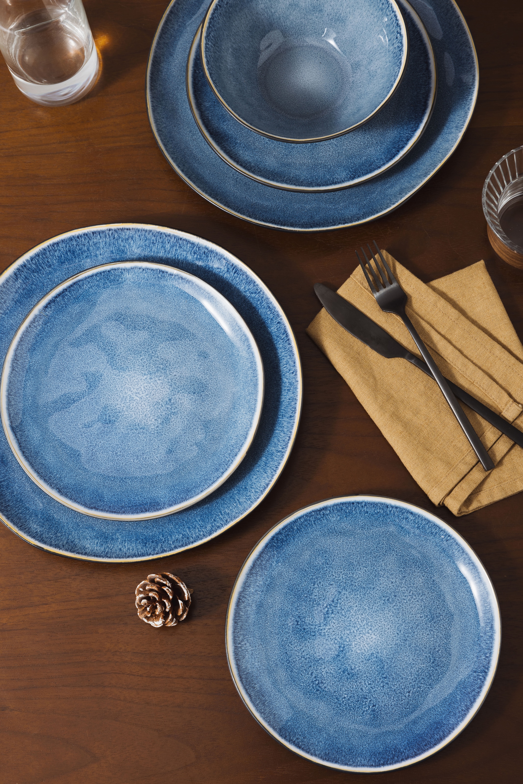 OTTO home Tafelservice »Teller Set, Service Allden« Teller Set, jedes Stück ein Unikat, 12 Teile, für 4 Personen