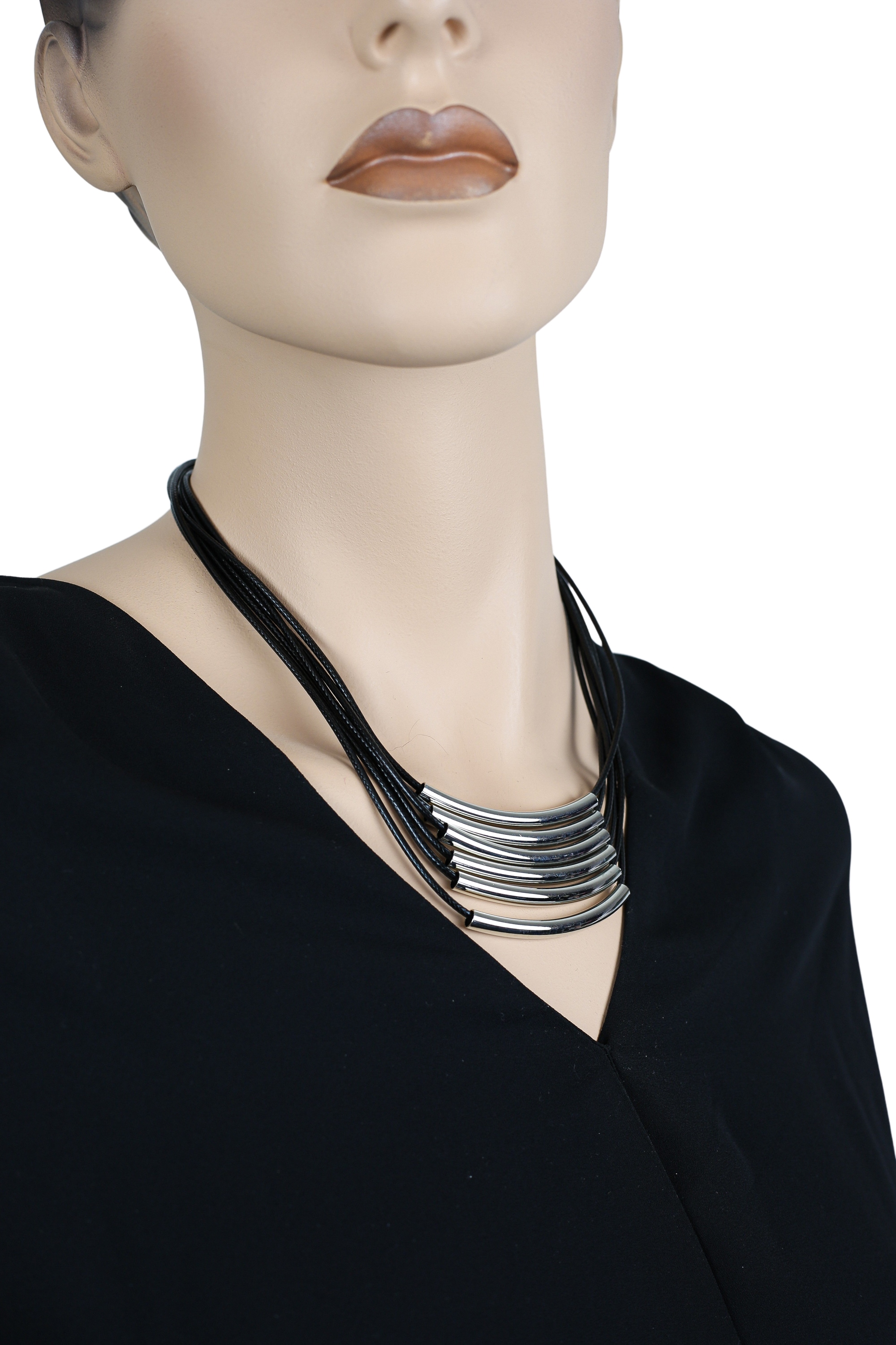 COLLEZIONE ALESSANDRO Kette mit Anhänger »Elena« 6-reihige Kette aus feinen Bändern