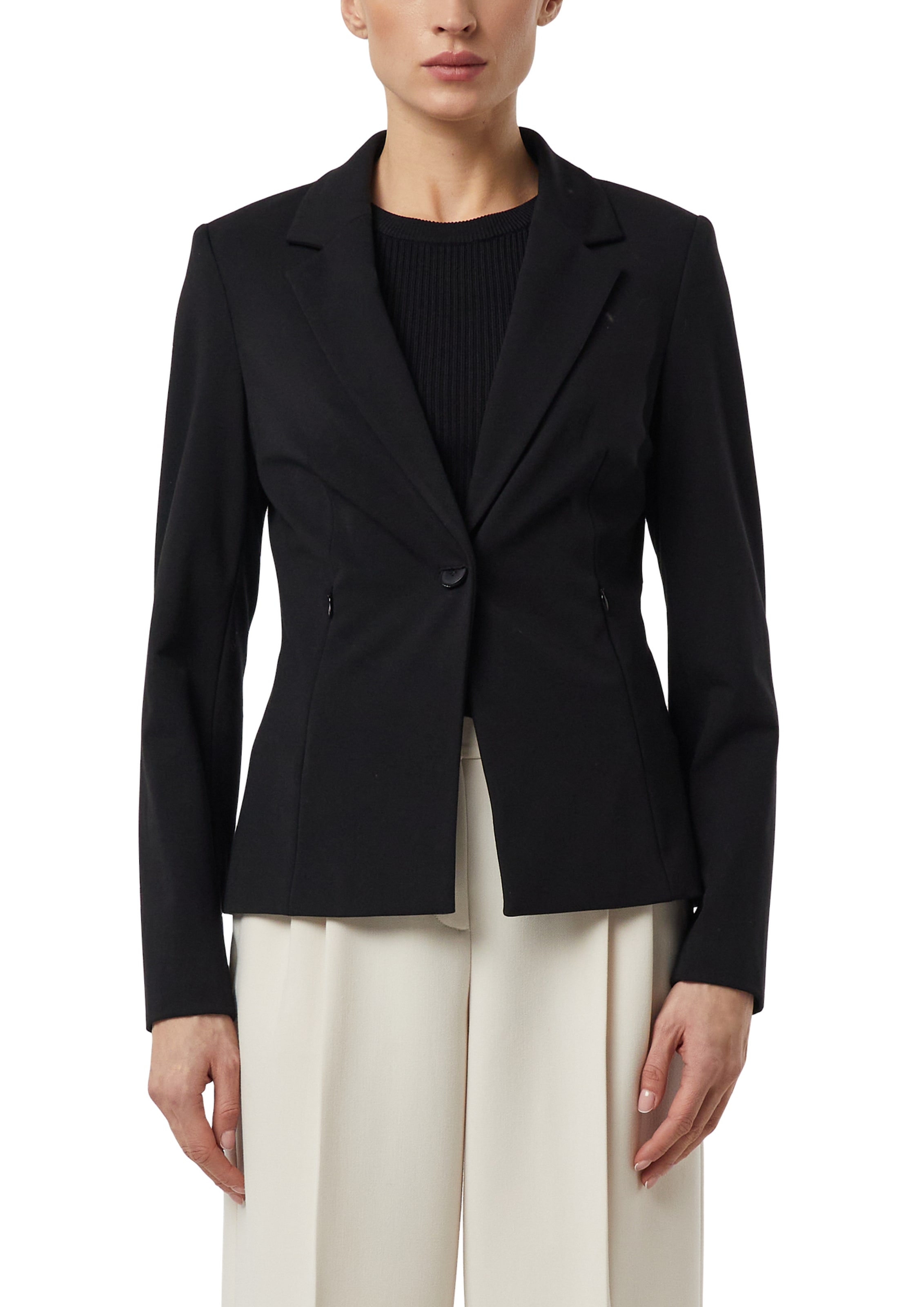 Comma Jackenblazer mit Reverskragen und 1-Knopf-Verschluss
