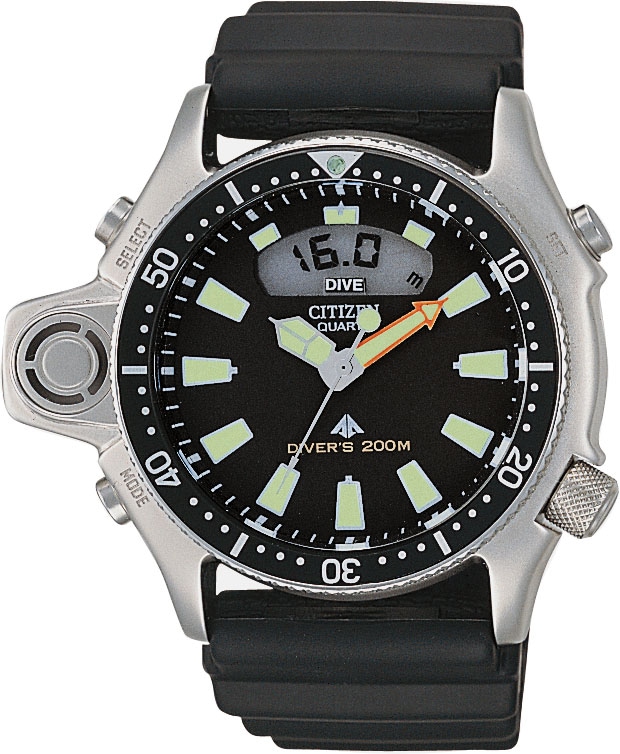 Citizen Taucheruhr »Promaster Marine Aqualand, JP2000-08E«, Armbanduhr, Quarzuhr, Herrenuhr, bis 20 bar wasserdicht, Datum