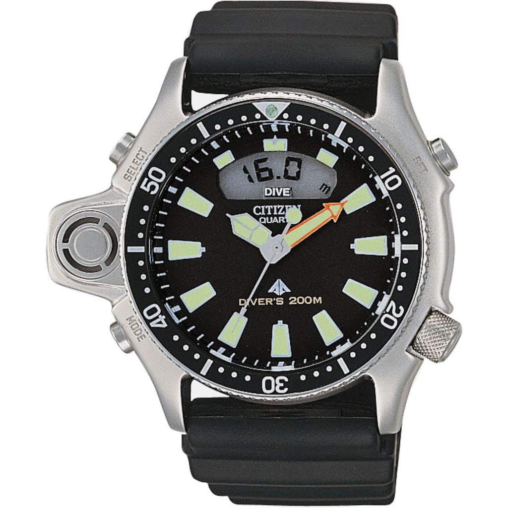 Citizen Taucheruhr »Promaster Marine Aqualand, JP2000-08E«, Armbanduhr, Quarzuhr, Herrenuhr