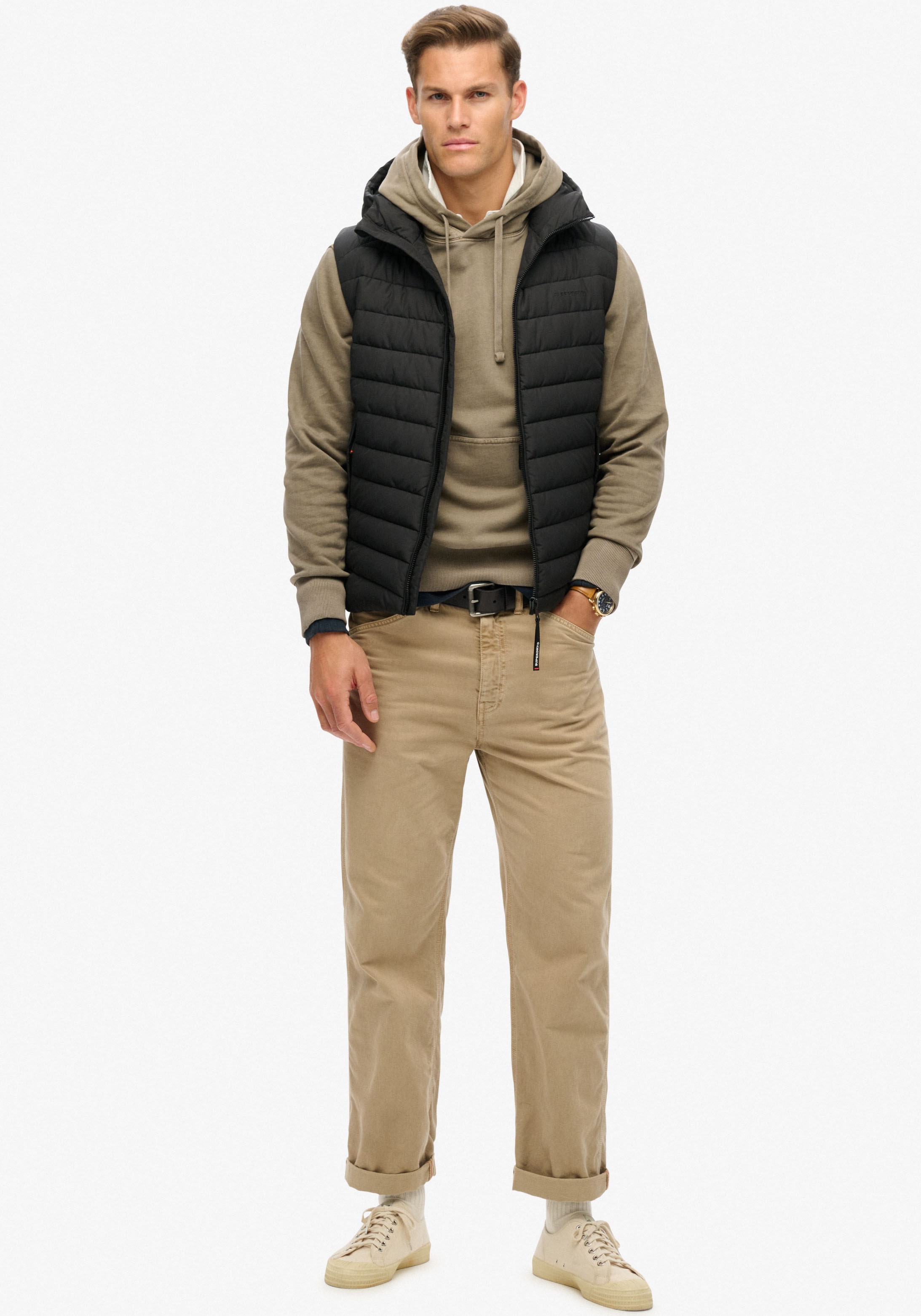 Superdry Steppweste »HOODED FUJI SPORT PADDED GILET«