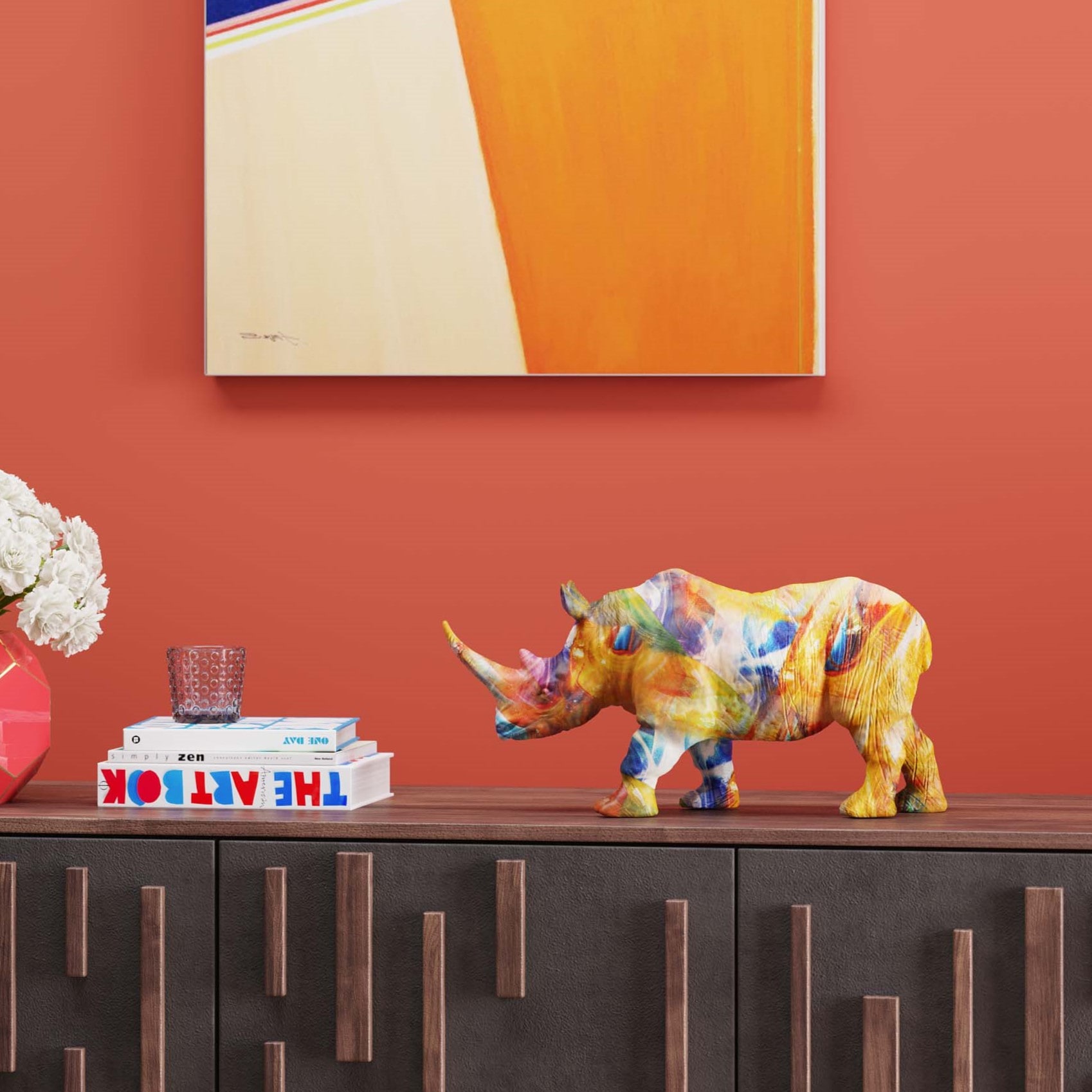 Kare Design Dekofigur "Deko Figur Colored Rhino 17cm" günstig online kaufen
