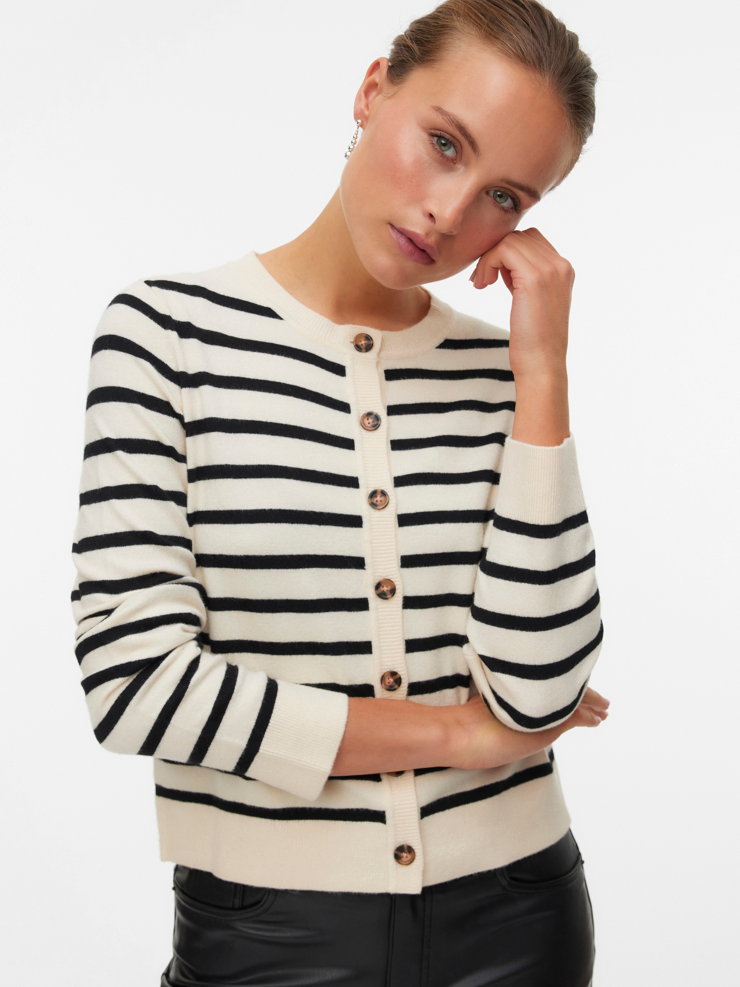 Vero Moda Strickjacke "VMSABA PLAIN LS O-NECK CARDIGAN NOOS" günstig online kaufen