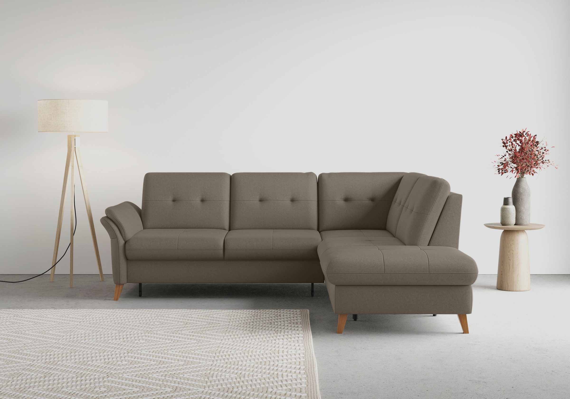 sit&more Ecksofa "Göteborg", inkl. Sitztiefenverstellung, wahlweise mit Bet günstig online kaufen