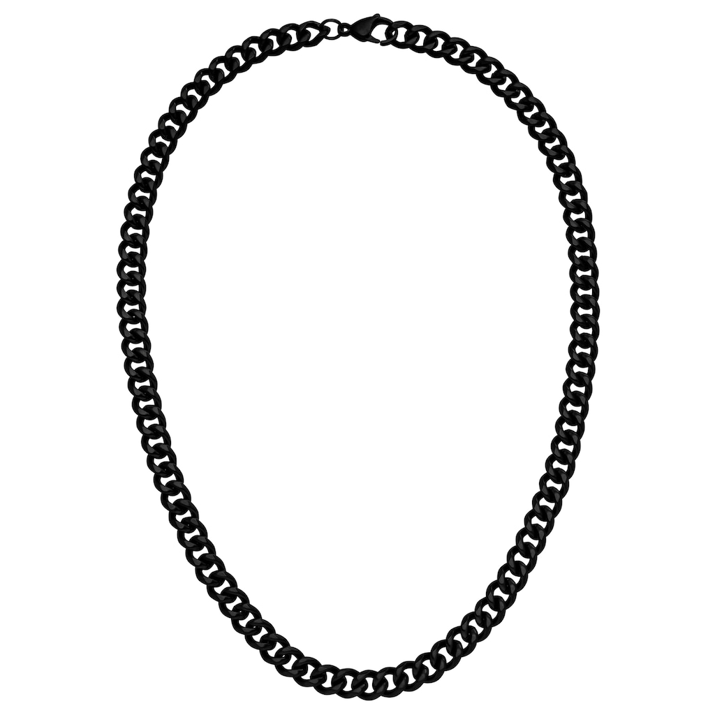 JOBO Kette ohne Anhänger Edelstahl schwarz beschichtet 55 cm