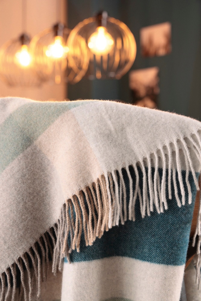 Biederlack Plaid »Teal Charming«, mit Franse