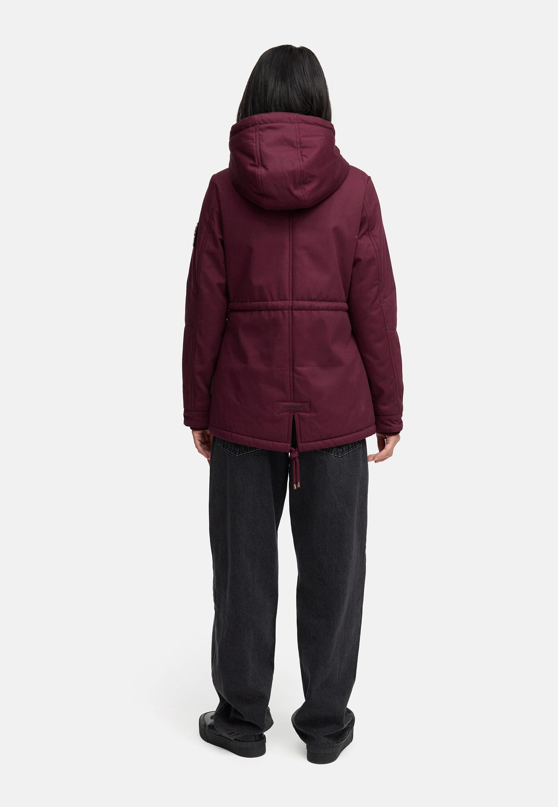 Marikoo Winterjacke »Manolya«, mit Kapuze, stylischer Kurzmantel mit weichem Teddyfell-Futter