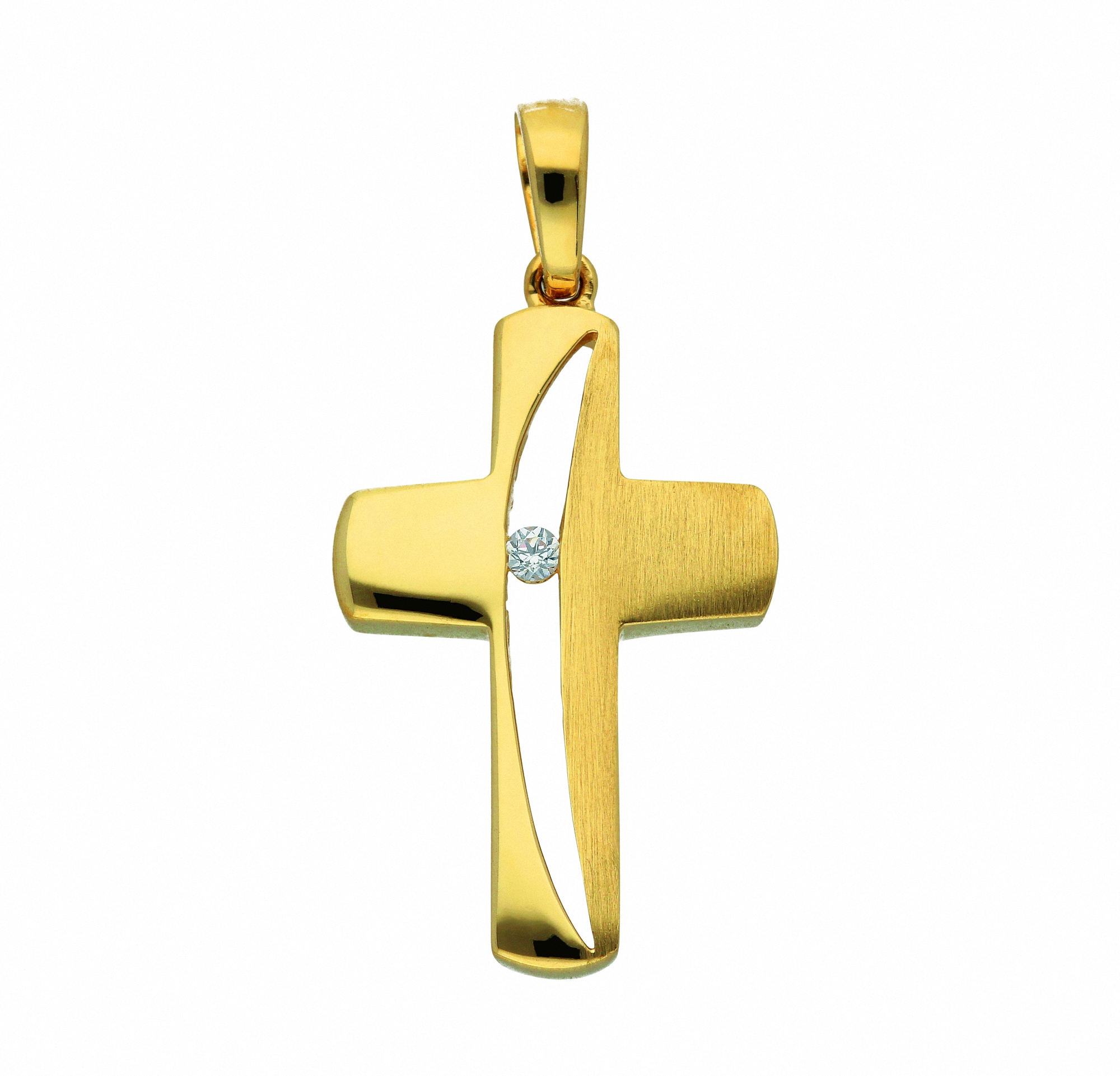 Adelia´s Kette mit Anhänger »333 Gold Kreuz Anhänger mit Zirkonia«,  Schmuckset - Set mit Halskette für kaufen | BAUR