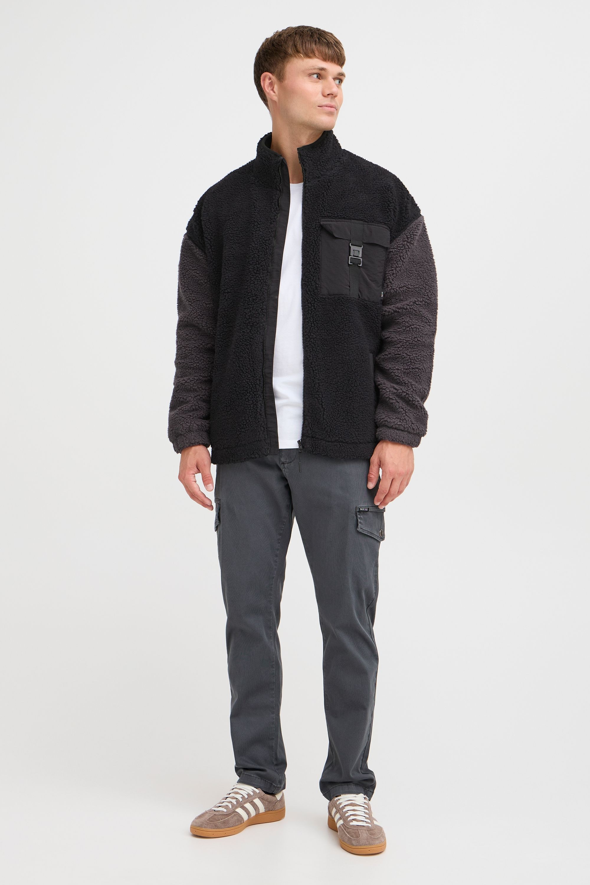 Indicode Fellimitatjacke »Fellimitatjacke IDTrautmar« ohne Kapuze