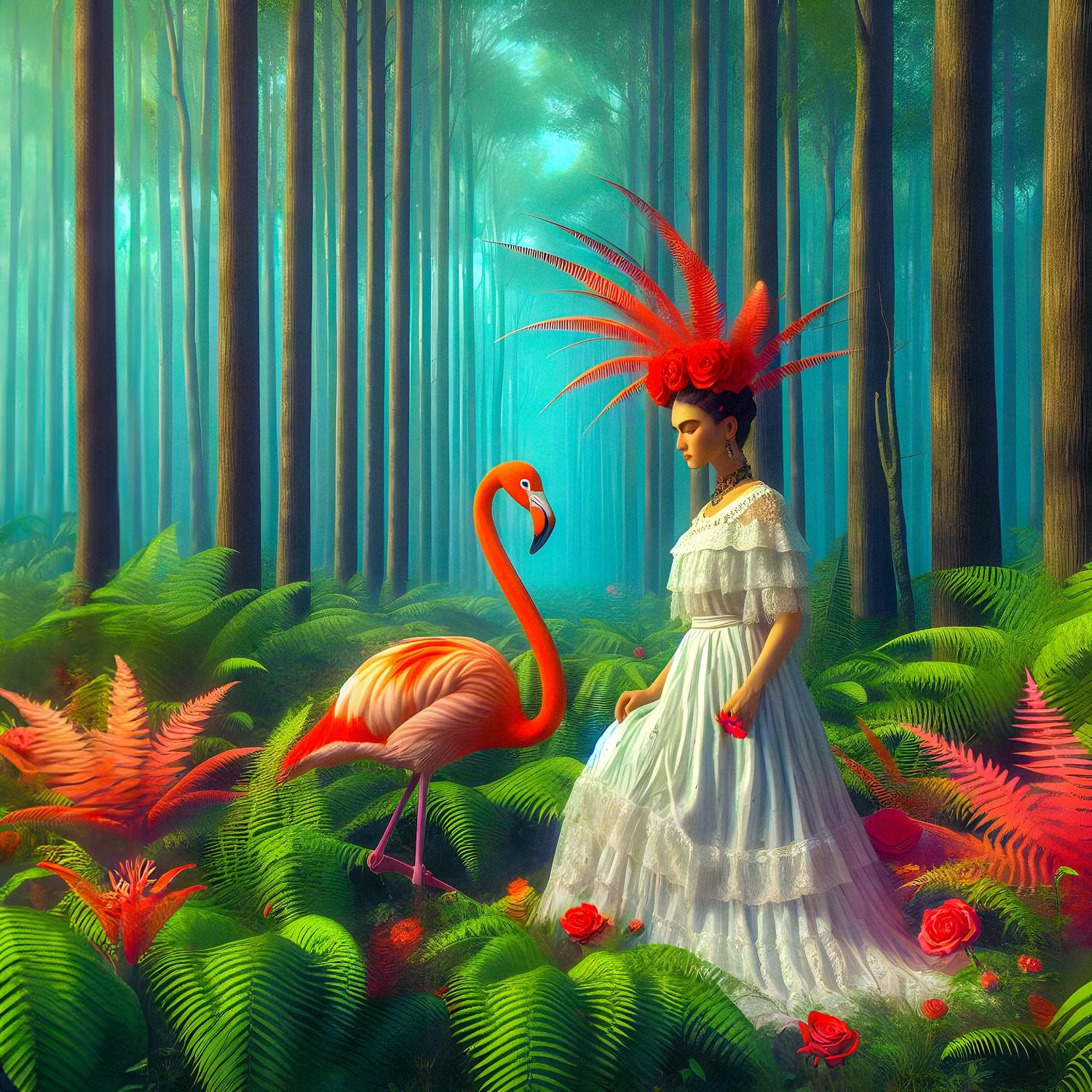 queence Acrylglasbild "Women Art - Katharina Kolenda", Vögel-Fantasy-Frau-F günstig online kaufen