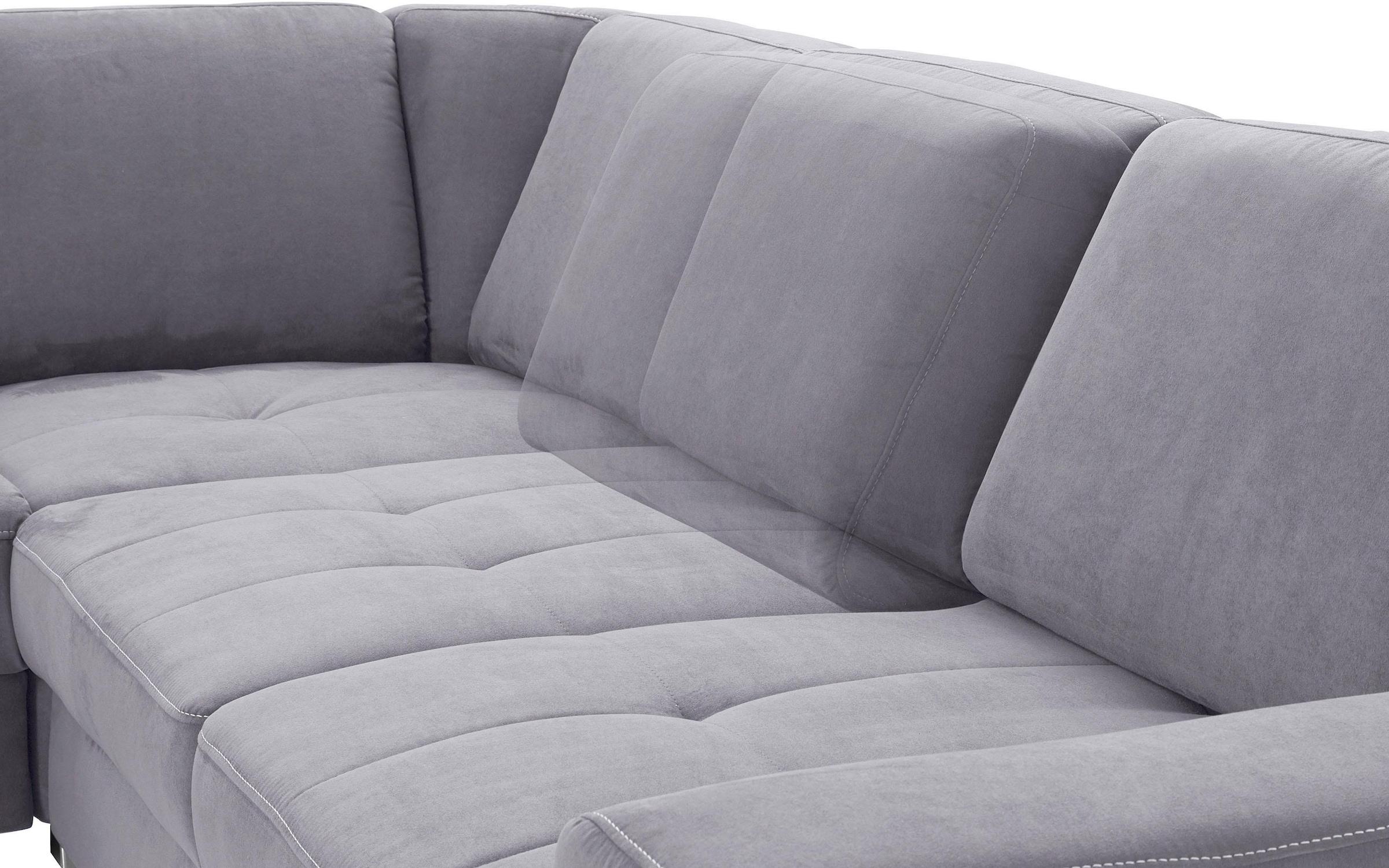 sit&more Ecksofa »Santorini L-Form«, mit Federkern und Sitztiefenverstellung, wahlweise mit Bettfunktion
