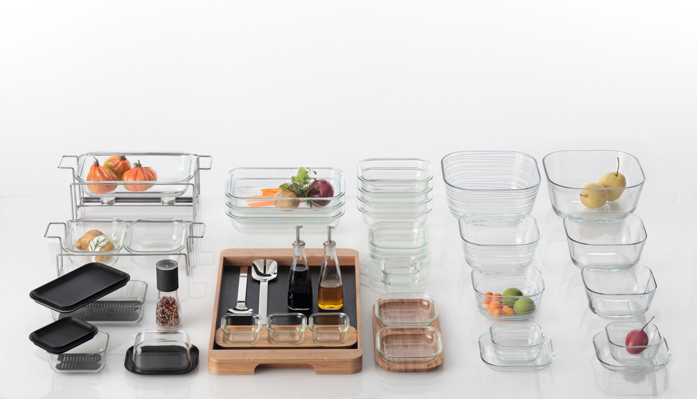 LEONARDO Dessertteller »Gusto Struttura«, (Set, 6 St.), Glas, Ø 17 cm