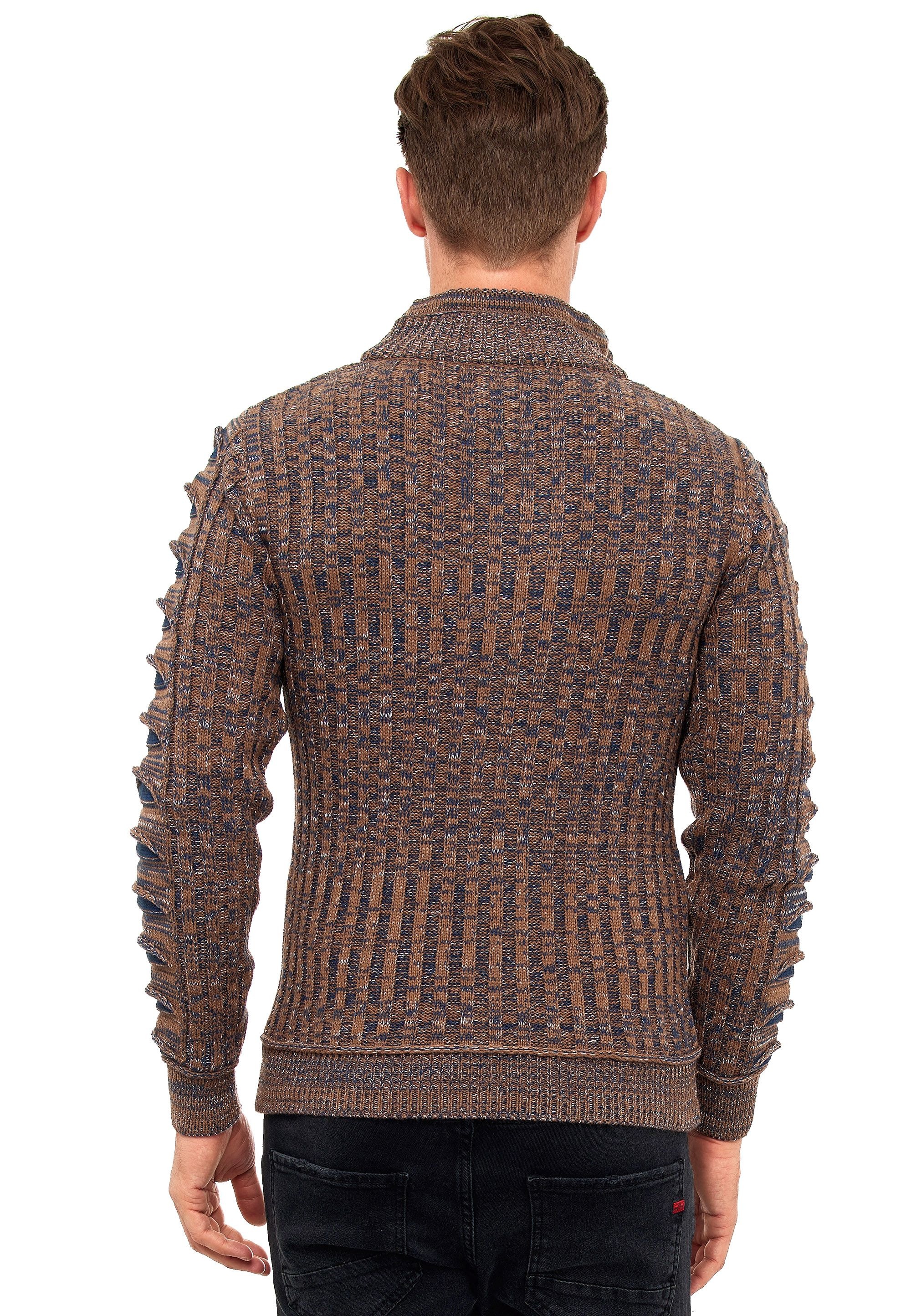 Rusty Neal Strickpullover, mit stylischem Ausschnitt