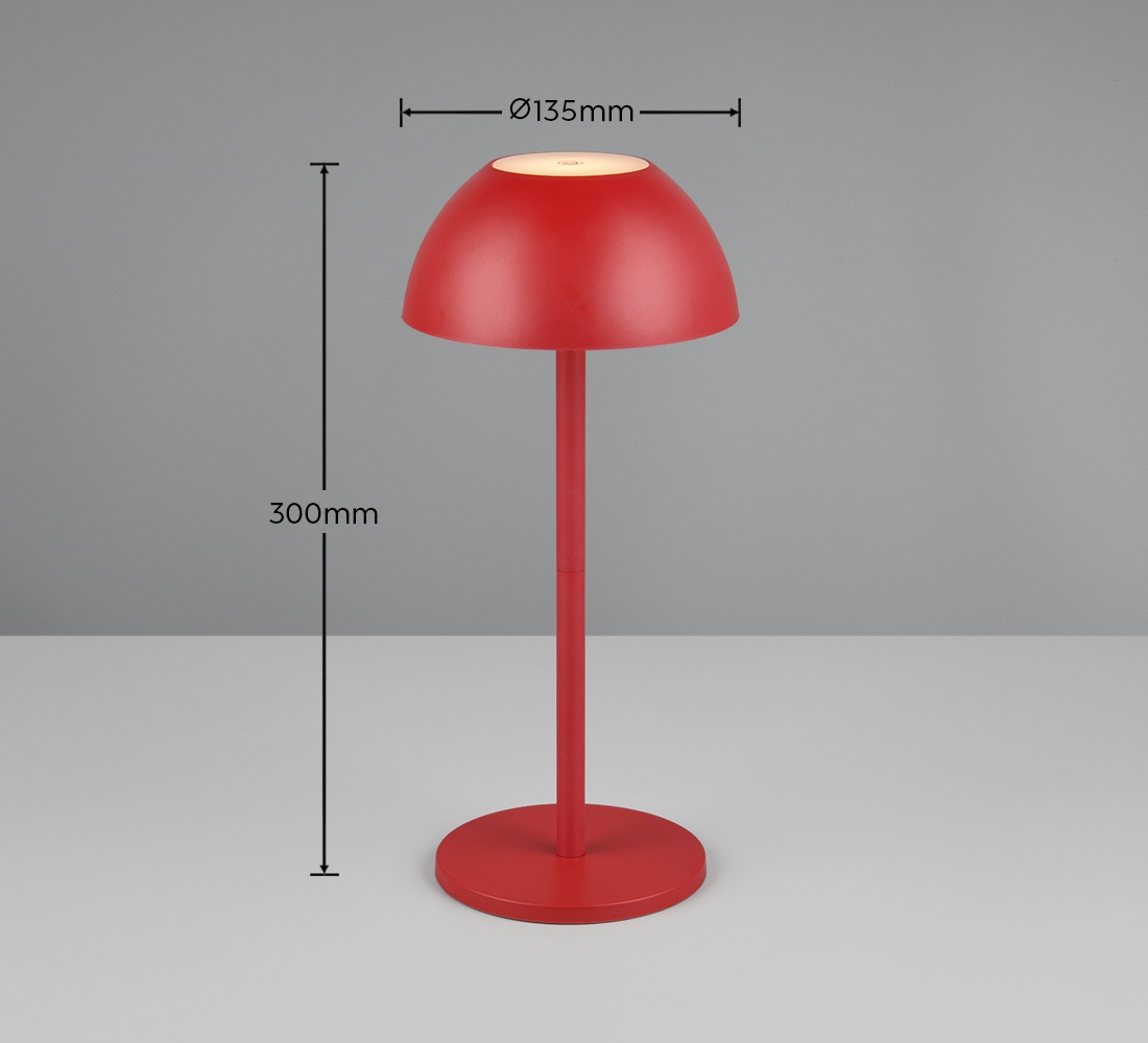 my home LED Außen-Tischleuchte »Abbey Tischleuchte (Stück)«, 1 flammig, Leuchtmittel LED-Board | LED fest integriert, Outdoor Akku Tischlampe Pilzdesign, USB-C, 4-fach Touch Dimmer, IP54