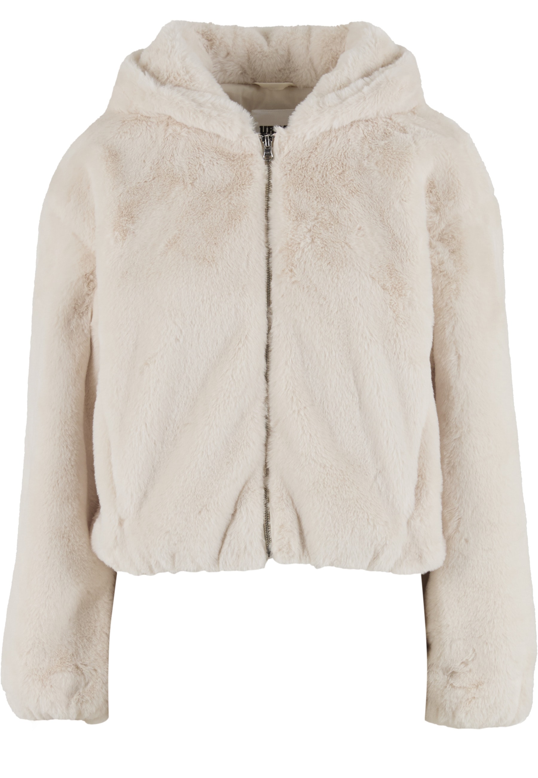 URBAN CLASSICS Sweatjacke "Urban Classics Ladies Full Zip Faux Fur Hoodie" günstig online kaufen