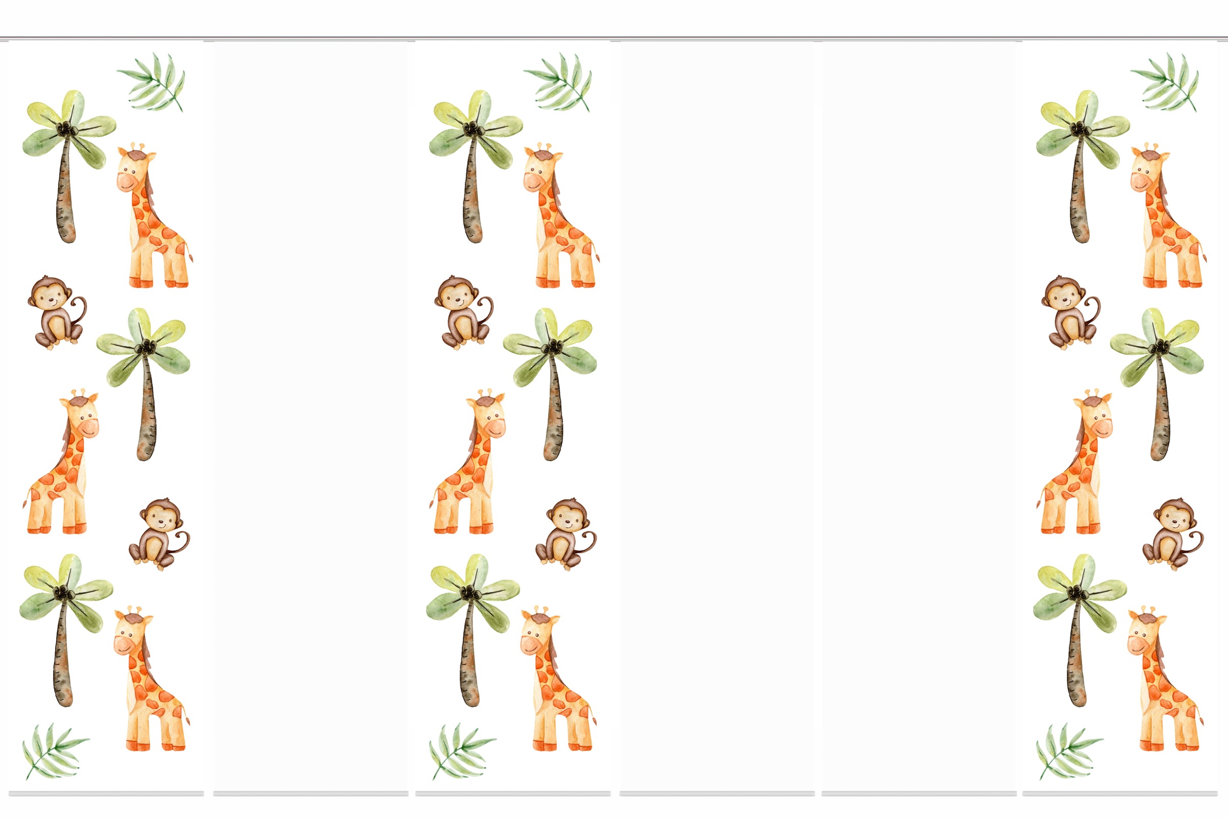 HOME WOHNIDEEN Schiebegardine »GIRABO«, (6 St.), Schiebevorhang Digi 6er Set GIRABO