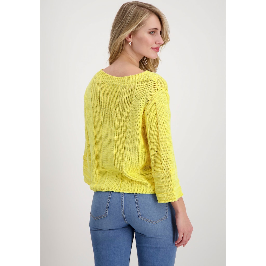 Monari 3/4 Arm-Pullover, mit Strukturstrick