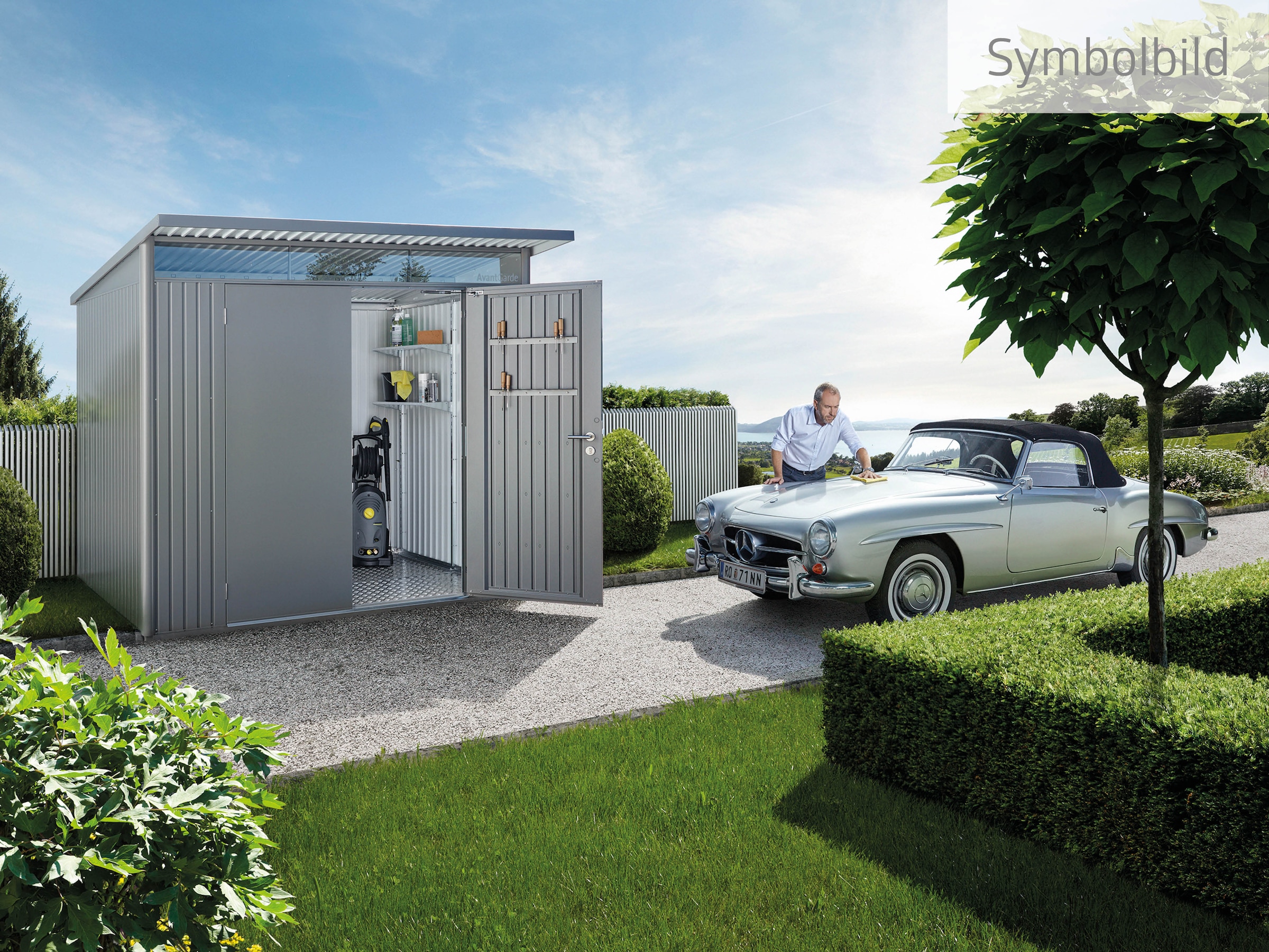 Biohort Gerätehaus »AvantGarde, Gr. A8« verschiedene Farben mit Doppeltür