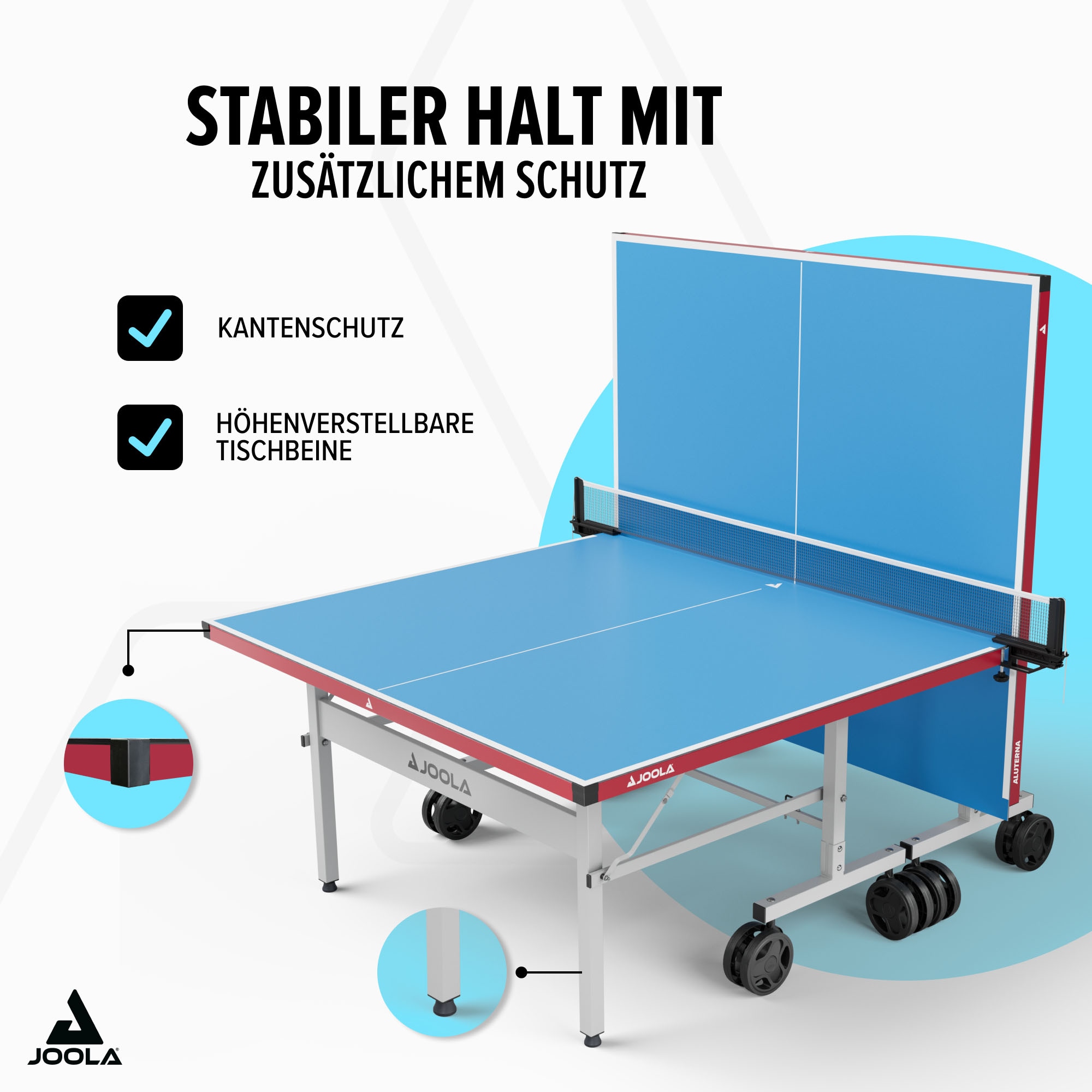 Joola Tischtennisplatte »JOOLA Tischtennisplatte Aluterna« doppelte Kippsicherung