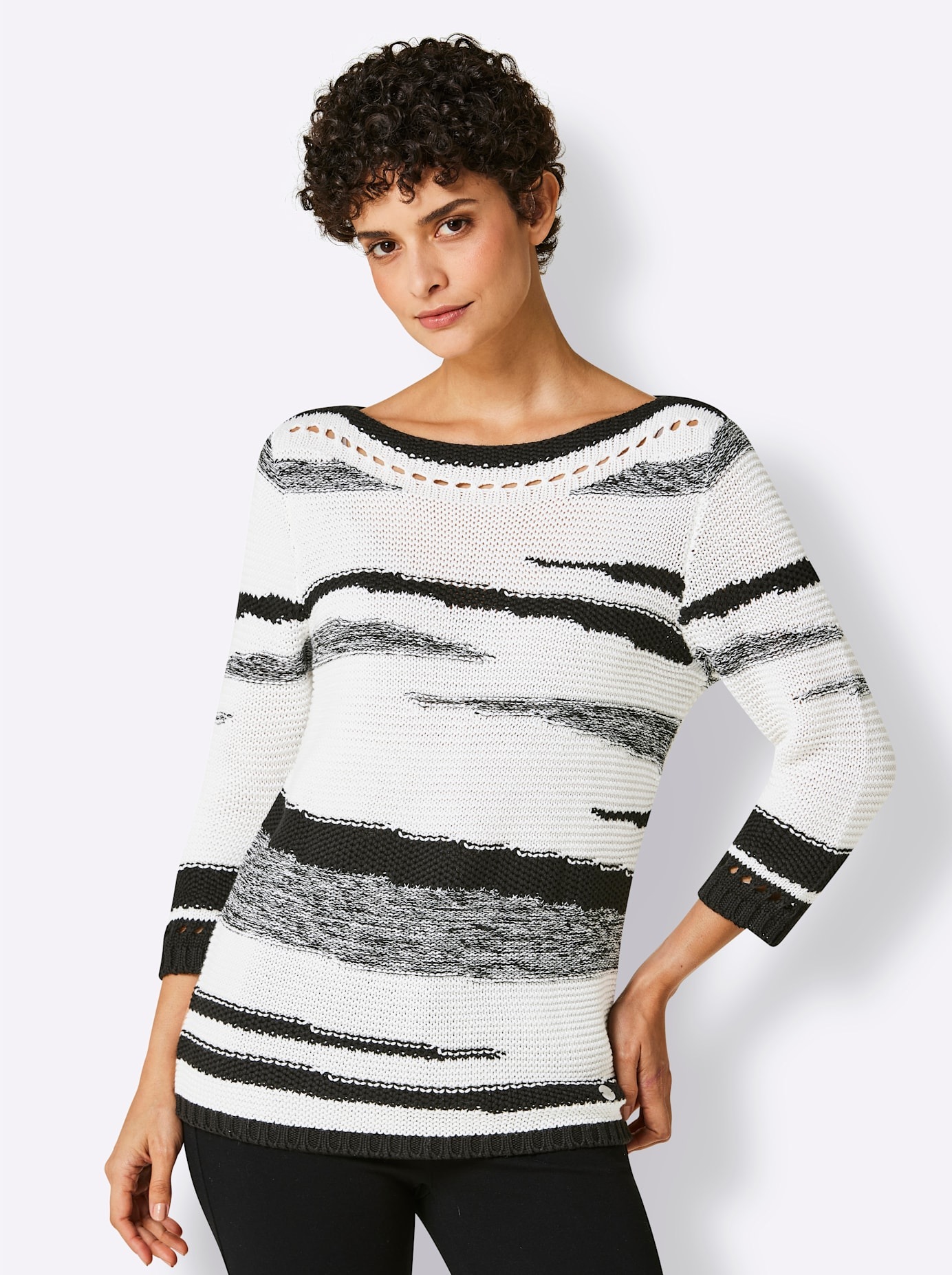CREATION L PREMIUM Strickpullover »Leinen-Baumwoll-Pullover«