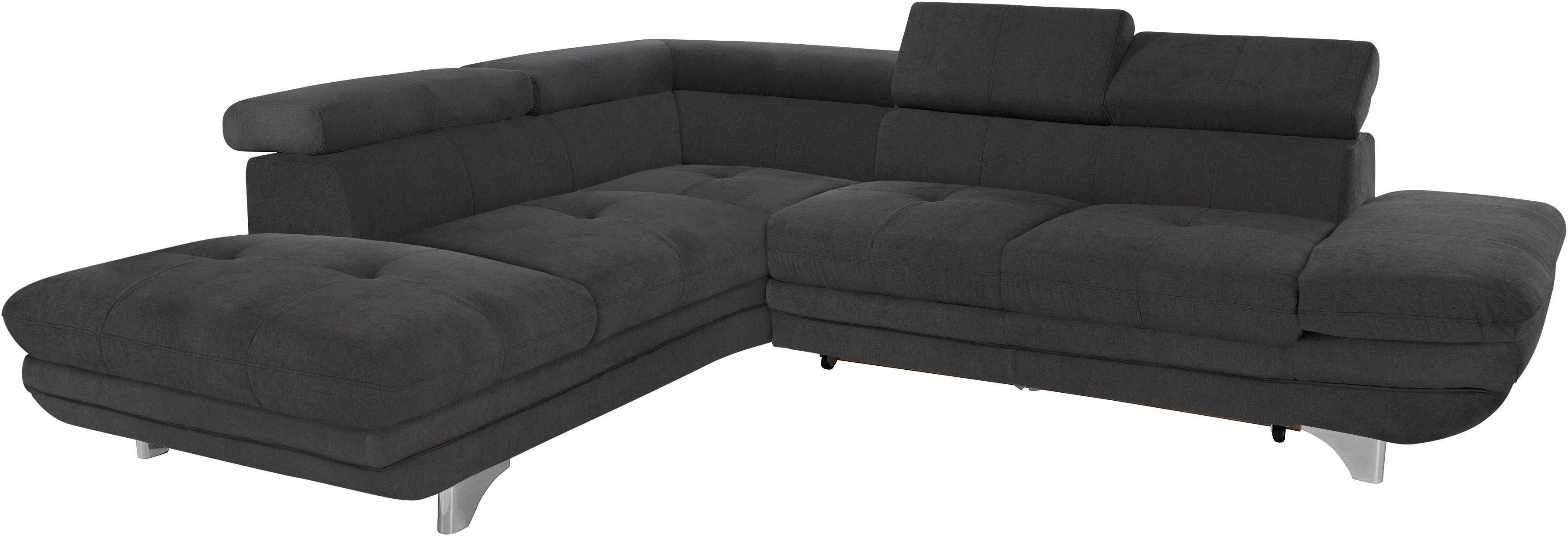 COTTA Ecksofa "Enterprise L-Form" mit Arm- & Kopfteilverstellung, wahlweise mit Schlaffunktion