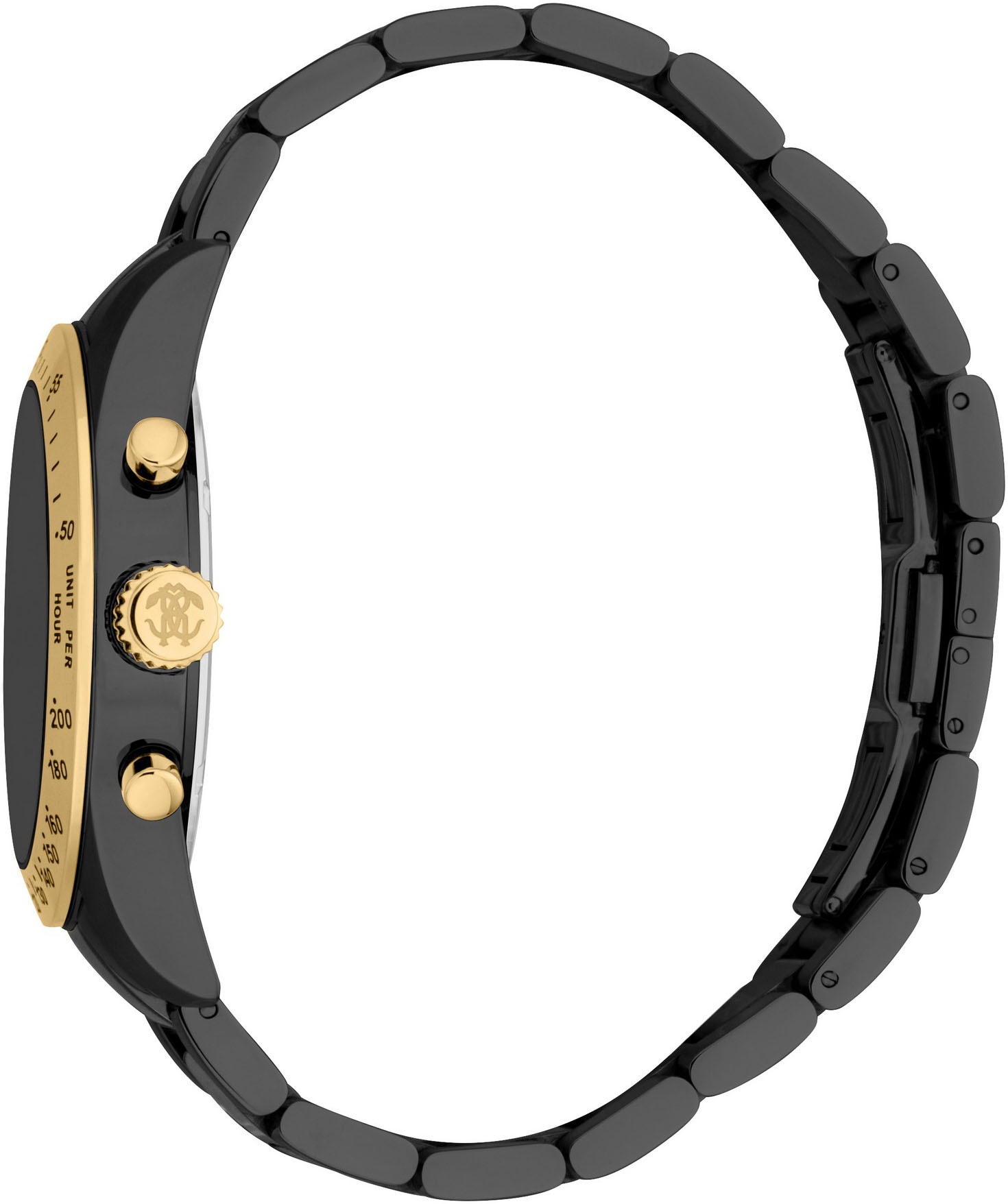 roberto cavalli Chronograph »Uomo Chrono«, Quarzuhr, Armbanduhr, Herrenuhr, Edelstahlarmband, analog, Tag