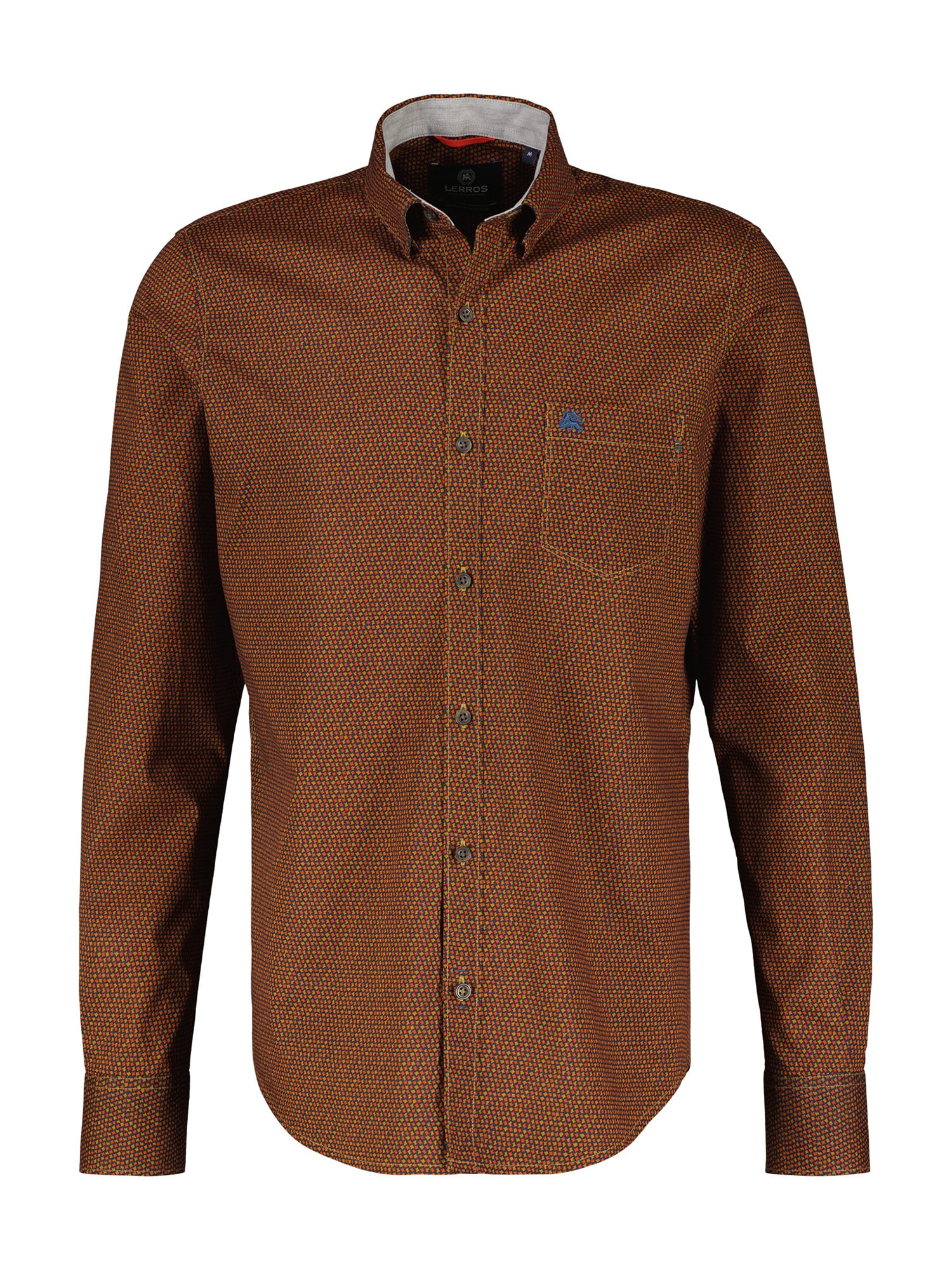 LERROS Langarmhemd "Poplinhemd mit Fischgratmuster" günstig online kaufen