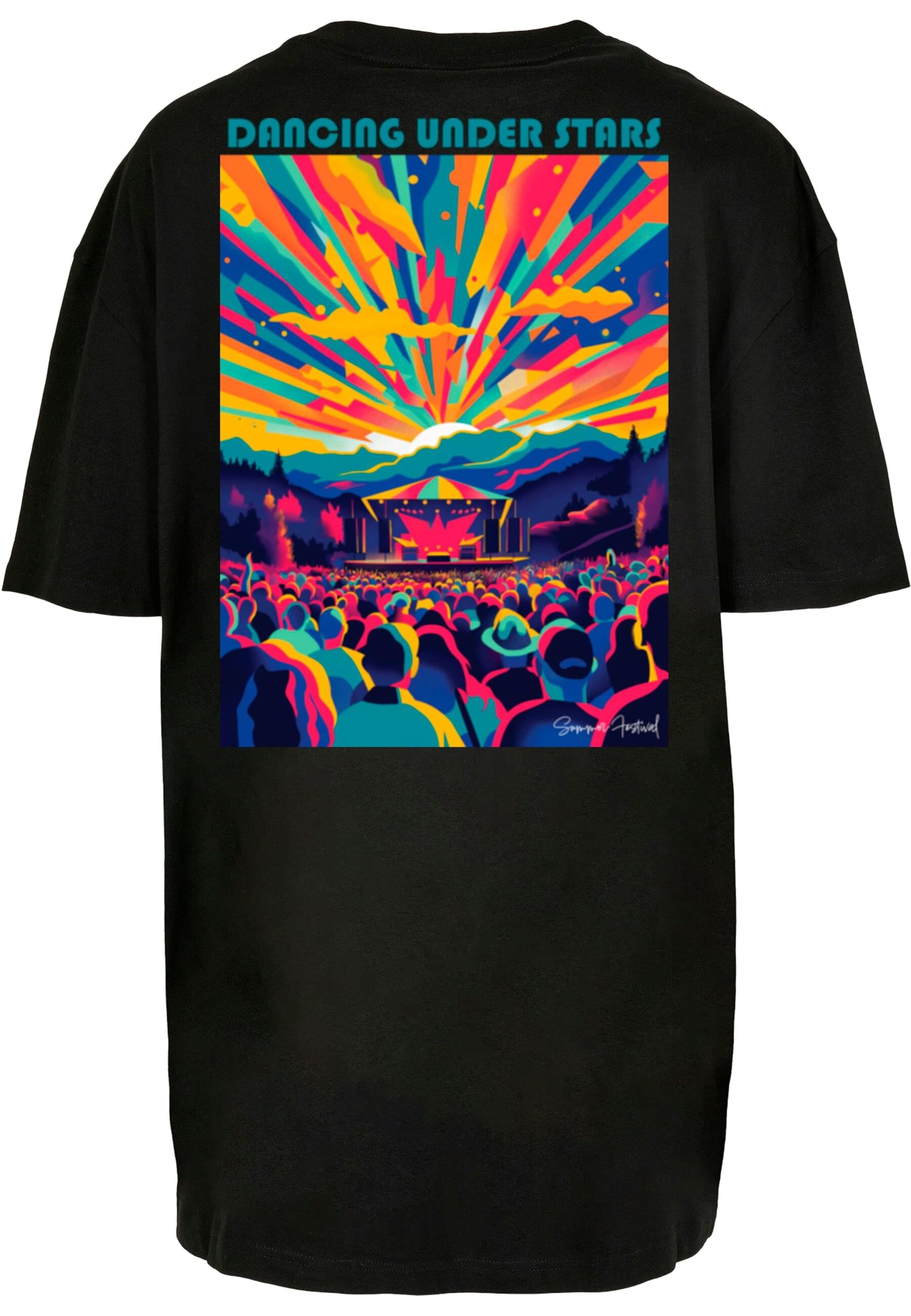 Merchcode T-Shirt »Merchcode Ladies Dance Under Stars Oversized Tee«, (1 tlg.)