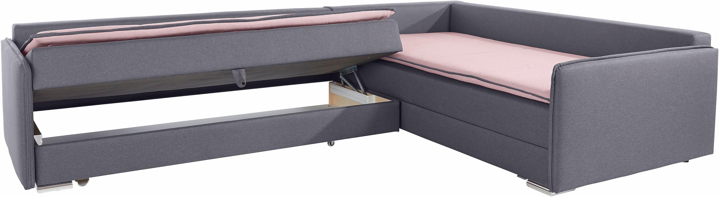 INOSIGN Ecksofa »Dream L-Form«, mit Federkern, mit Bettfunktion und Bettkasten