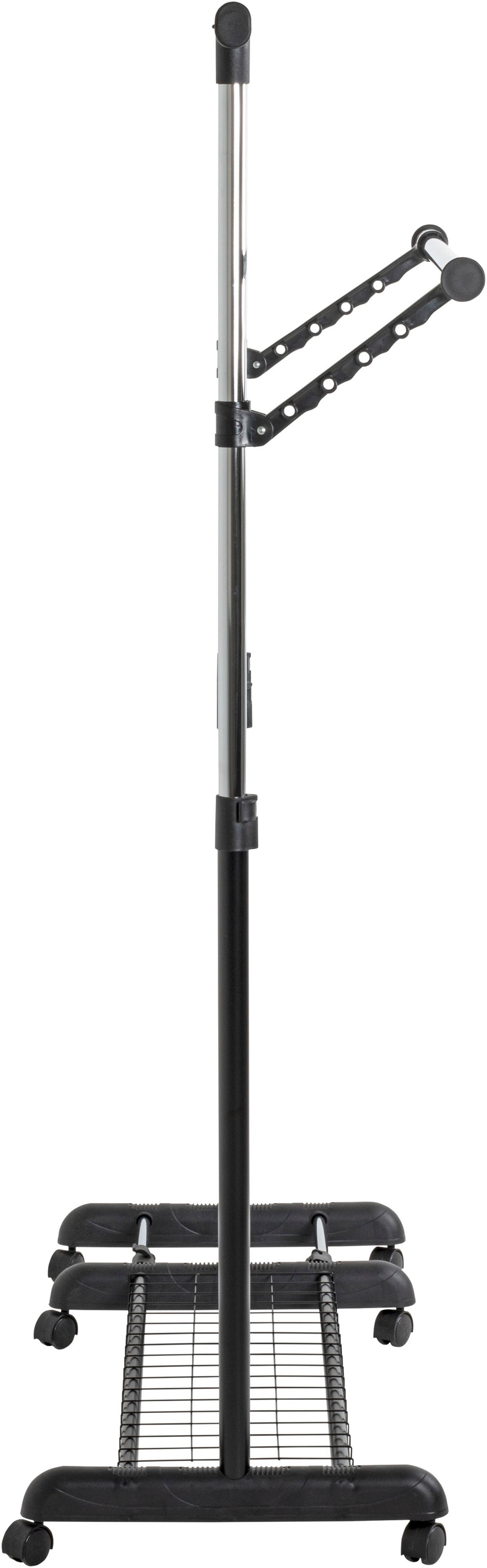 HAKU Garderobenständer »Garderobe, Garderobenständer, Kleiderständer auf Rollen, Kleiderwagen« rechteckig - aus Metall Schwarz - B/T/H 94-160/49/103-170 cm