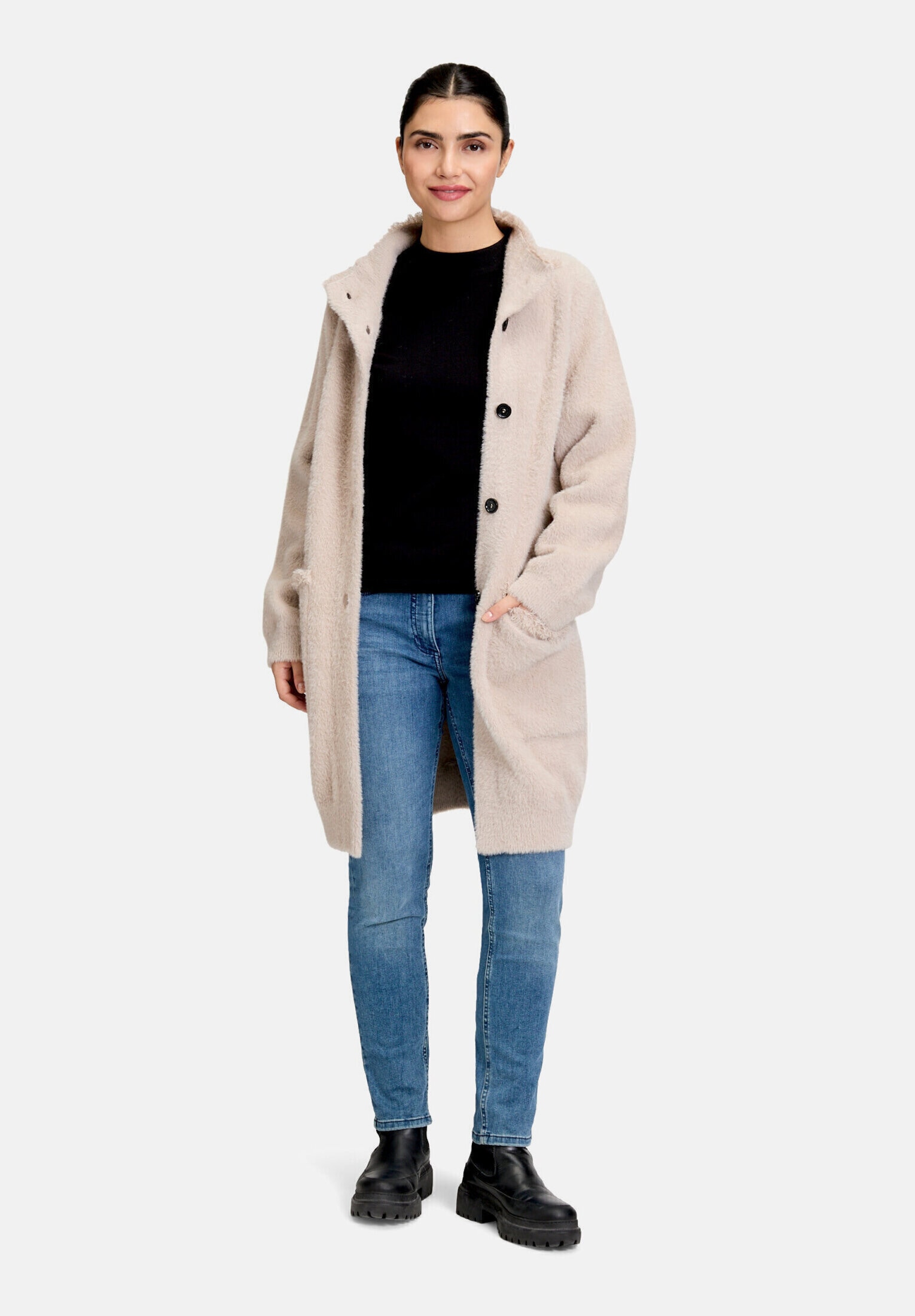 Amber & June Strickjacke "Damen mit aufgesetzter Brusttasche" 1 Stk.