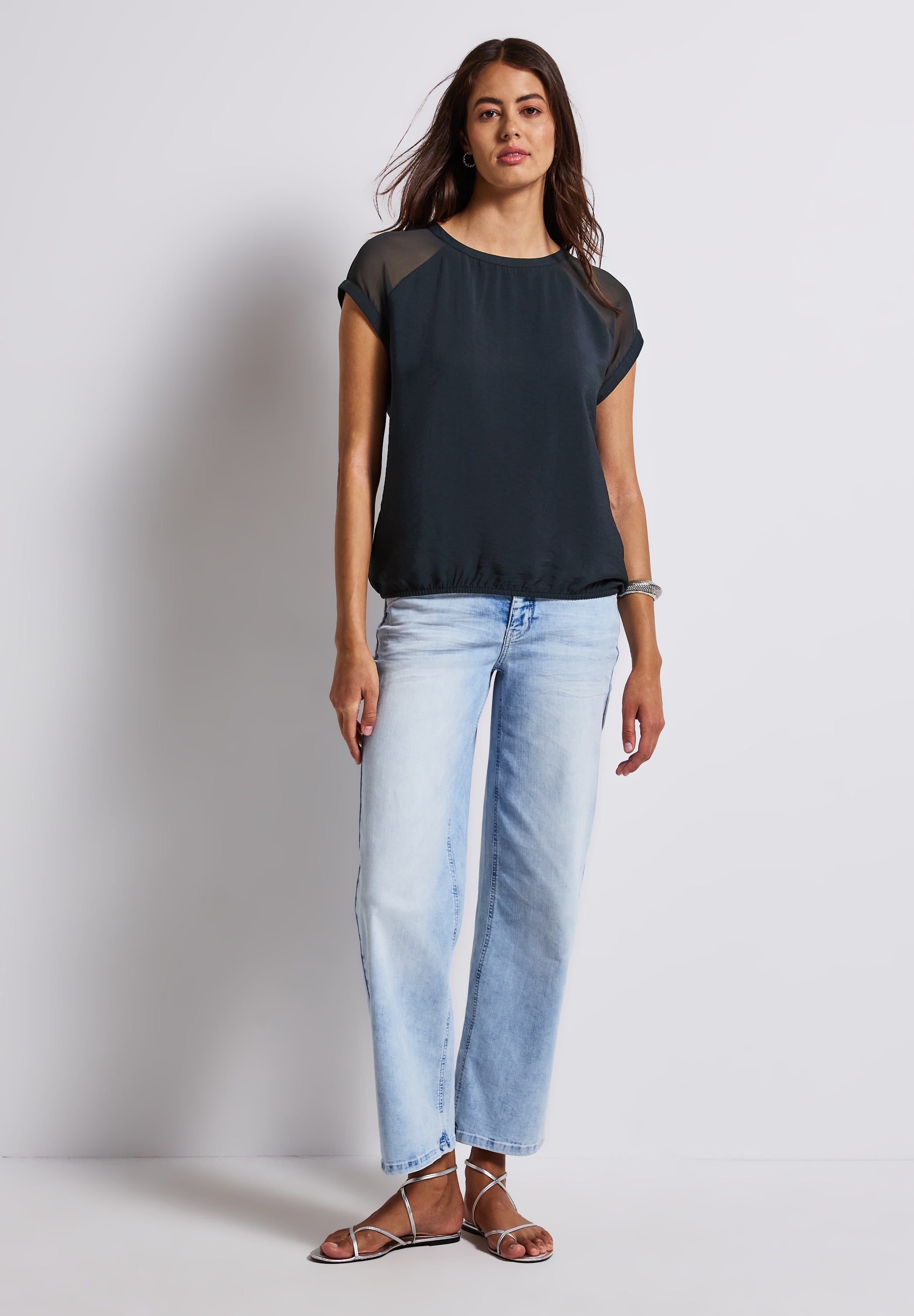 STREET ONE Blusenshirt, aus strecthigem Viskosematerial