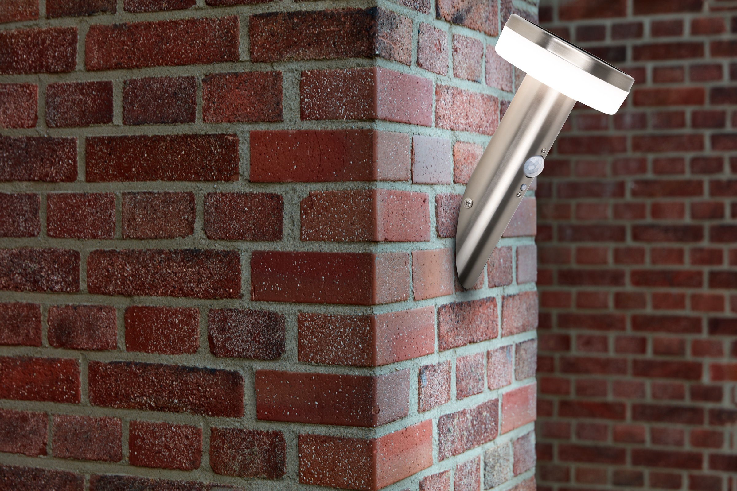 näve LED Solarleuchte »Norcia« LED-Modul 1 Stk. Warmweiß inkl. Dämmerungssensor, Bewegungsmelder, Druckschalter, LED warmweiß
