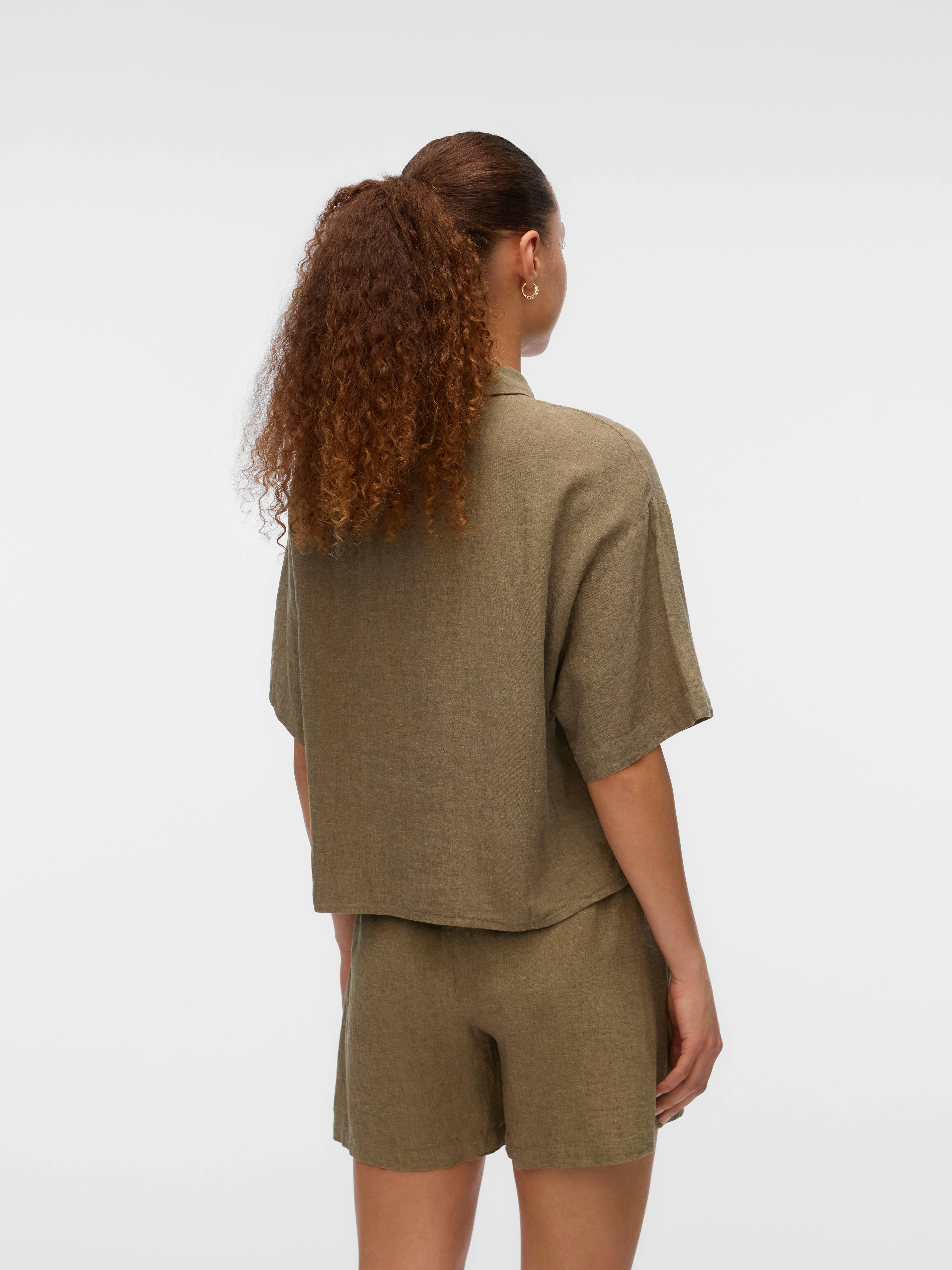 Thumbnail - Vero Moda Hemdbluse "VMLINN LINEN 2/4 SHORT SHIRT WVN NOOS"