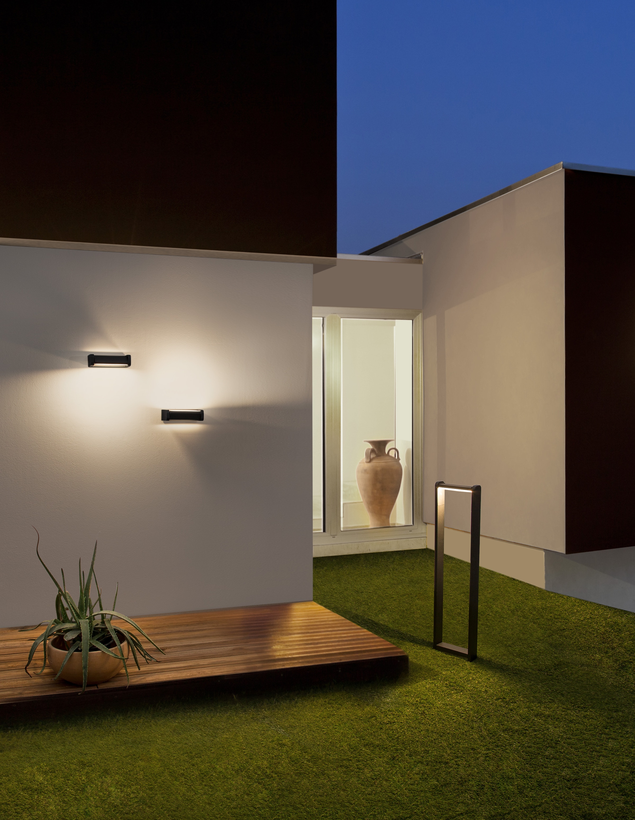 Nova Luce Außen-Wandleuchte »VOLVEL« LED-Modul 1 Stk. Warmweiß Einstellbar